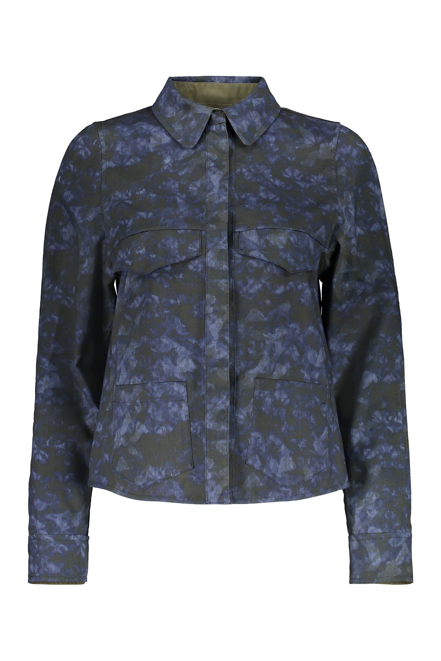 Button-front Cotton Jacket