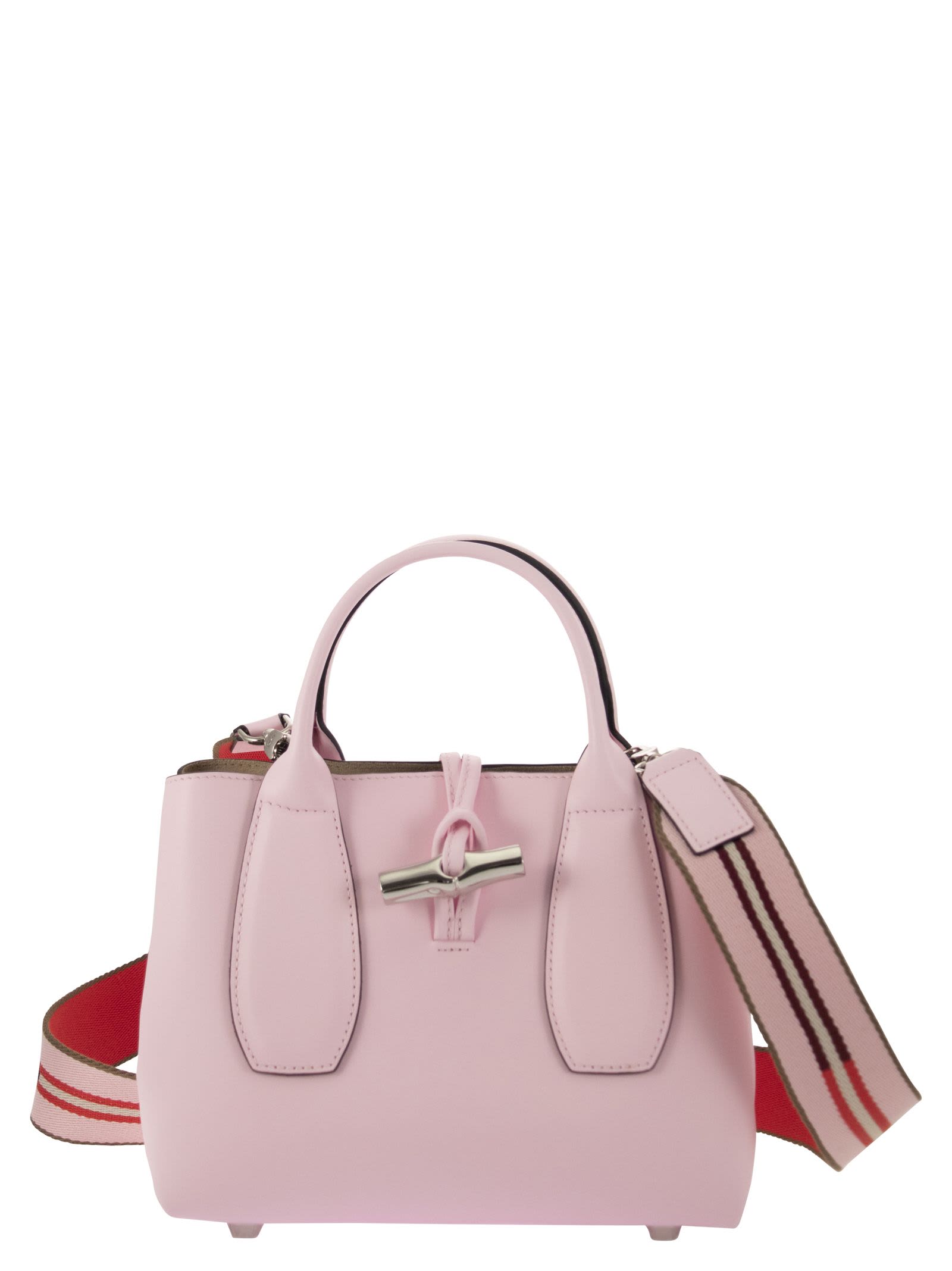 Shop Longchamp Roseau - Bag With Handle S In Pink