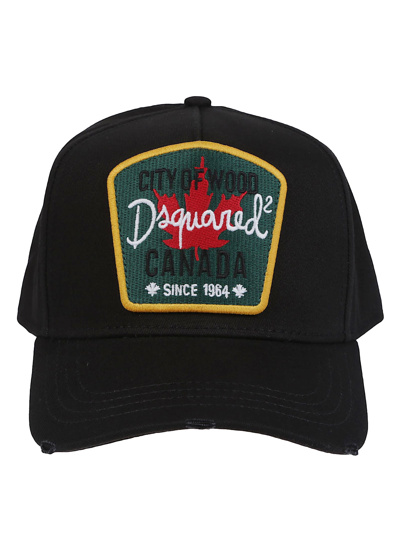 Dsquared2 Embroidered Logo Cotton Cap In Black