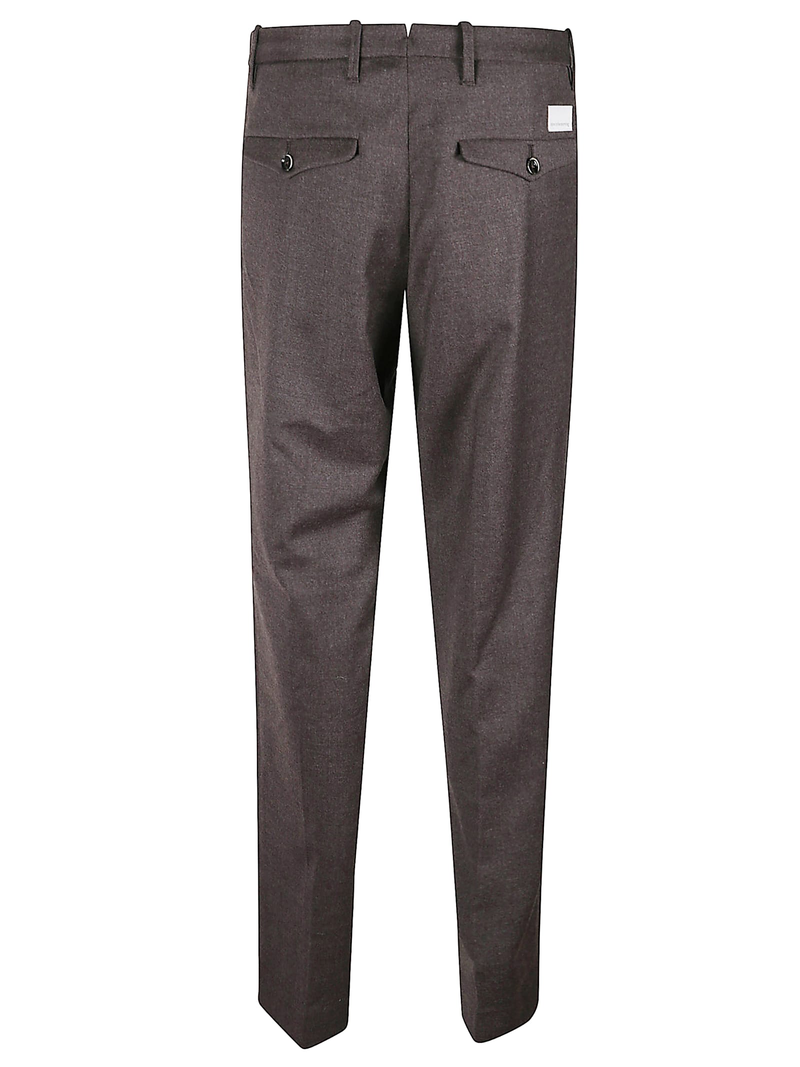 Nine In The Morning Buttoned Straight-leg Trousers In Gray