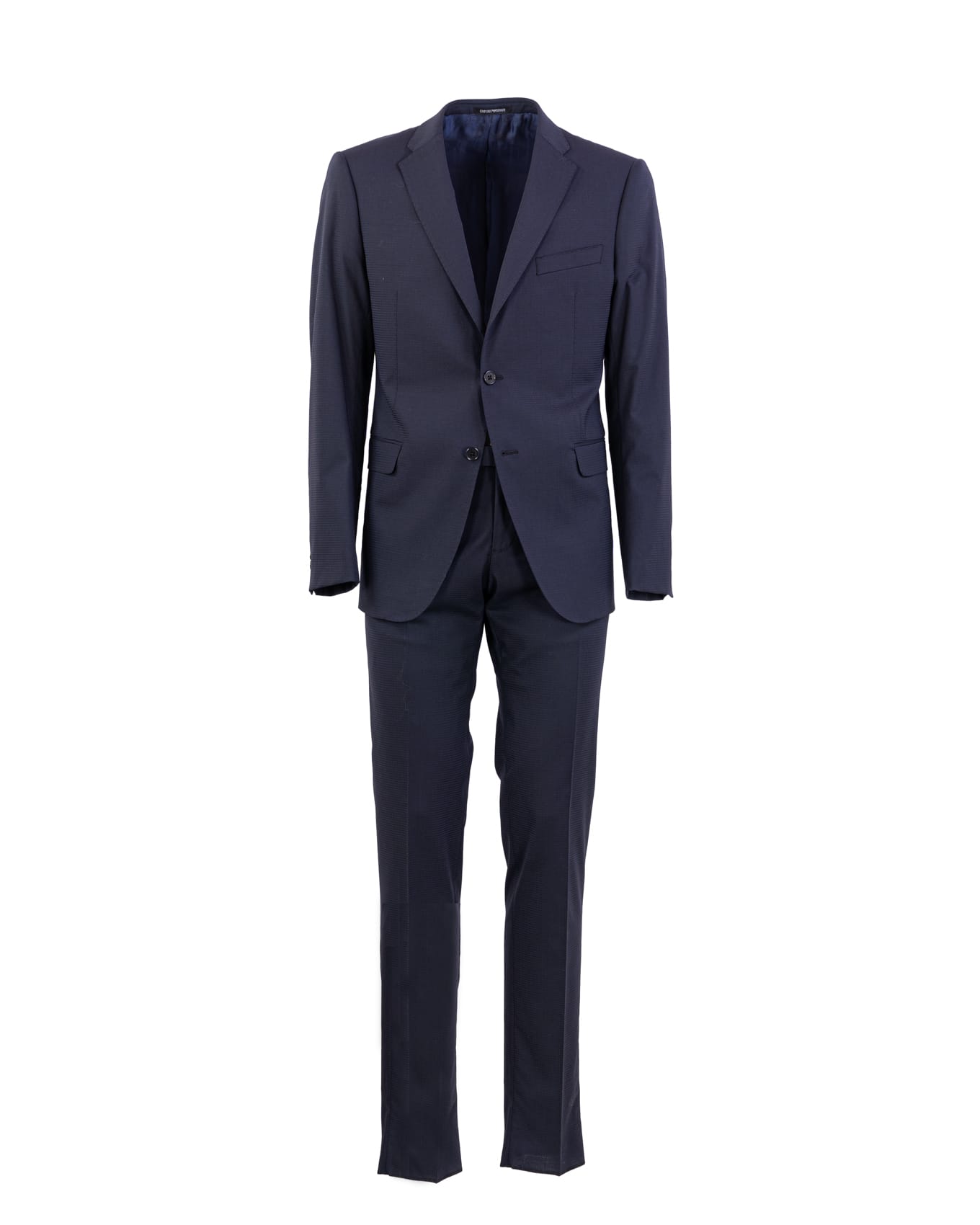 Emporio Armani Single-breasted Suit In Blue