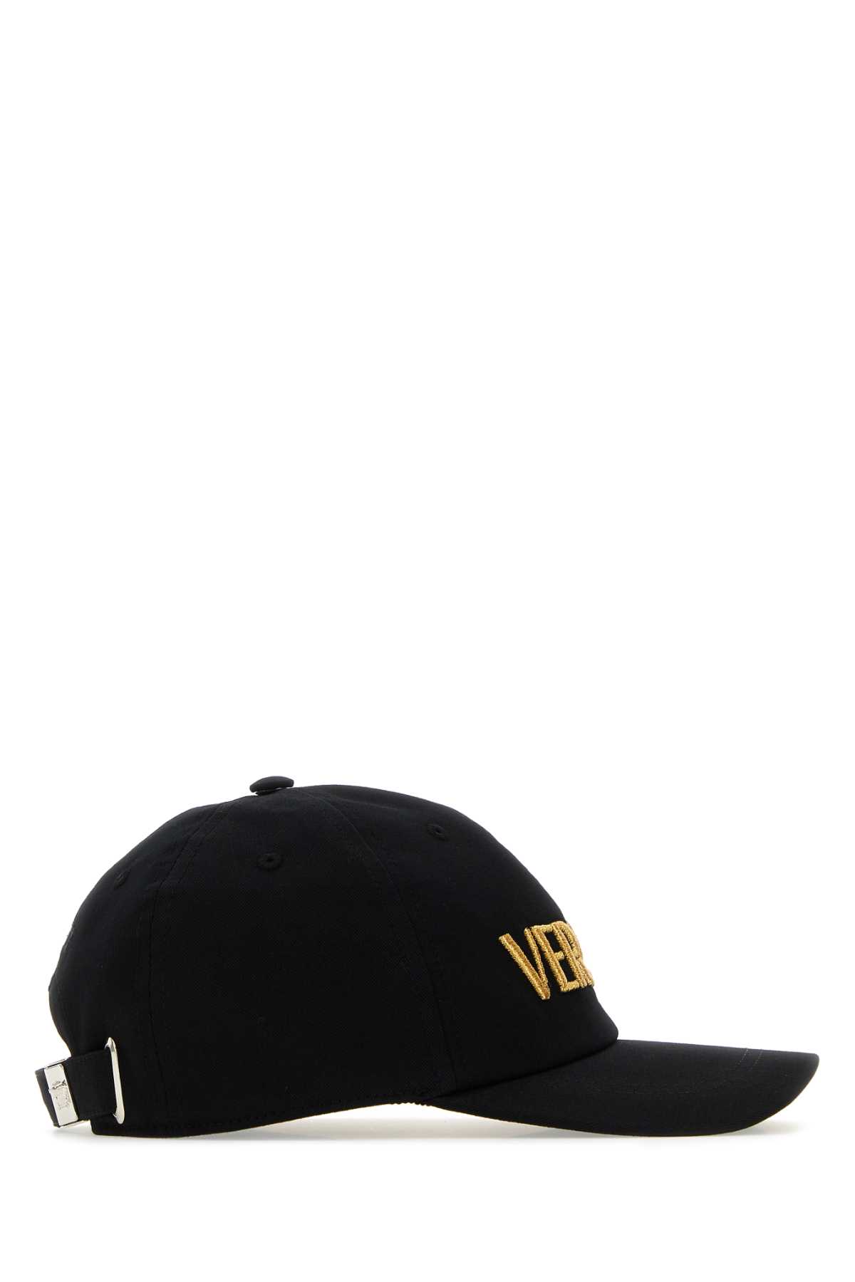 Shop Versace Black Cotton Baseball Cap In Nerooro
