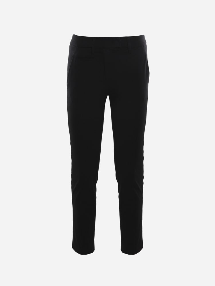 Shop Dondup Skinny Trousers In Cotton  In Black