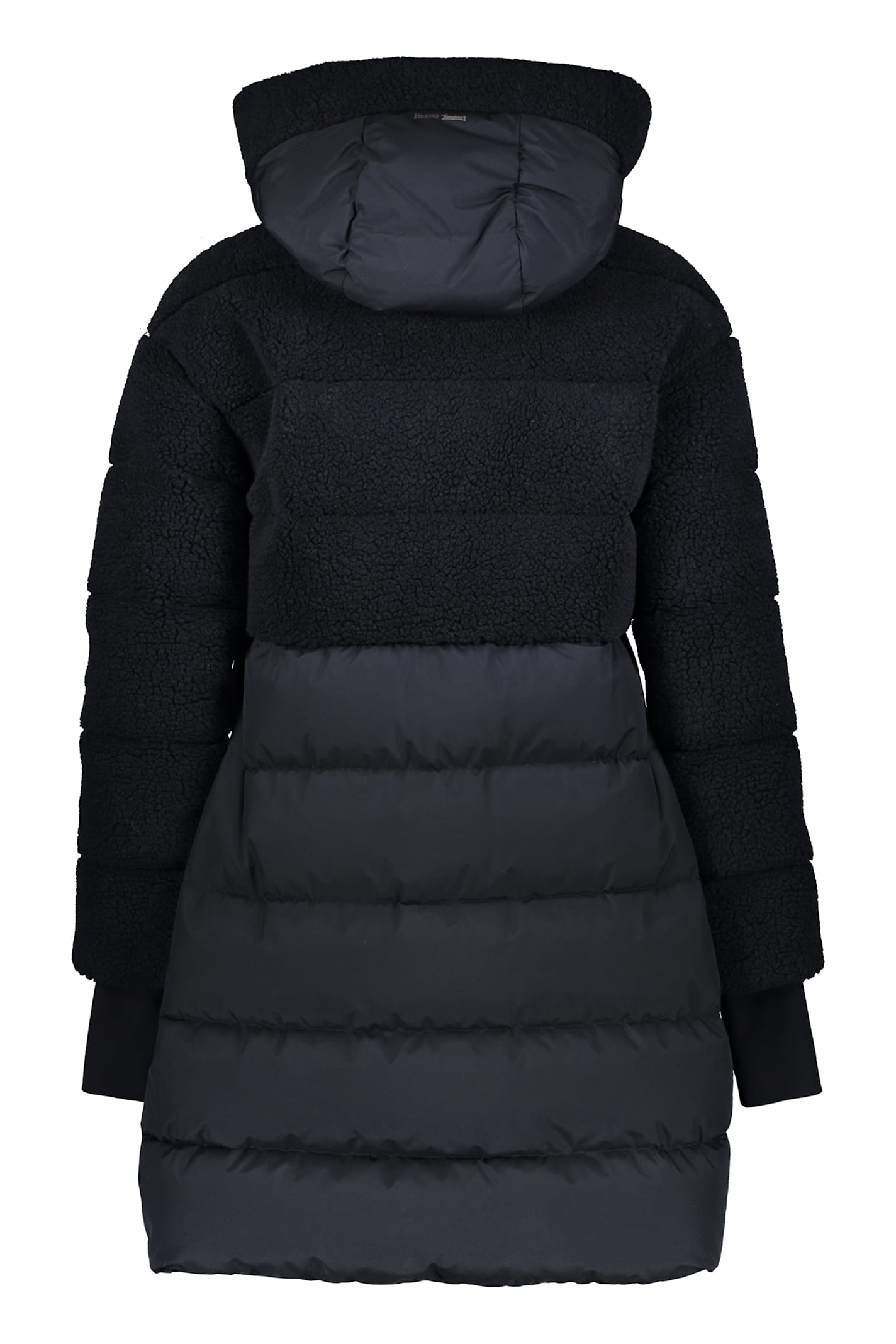 Herno Elegant Down Jacket With Hood And Zipper In Gray