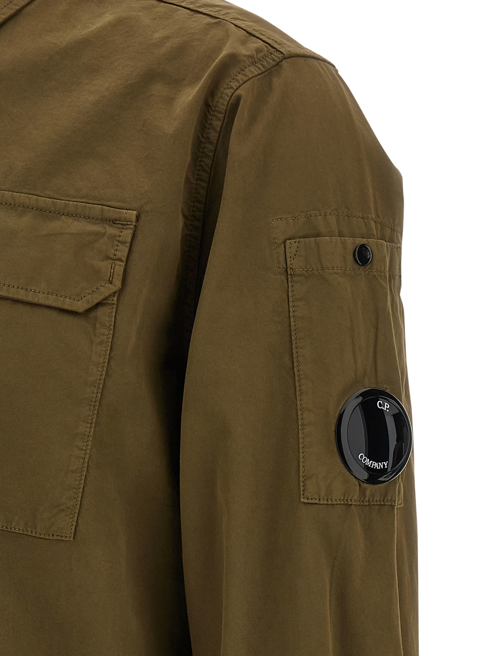 C.p. Company Contemporary Zip Closure Overshirt In Green