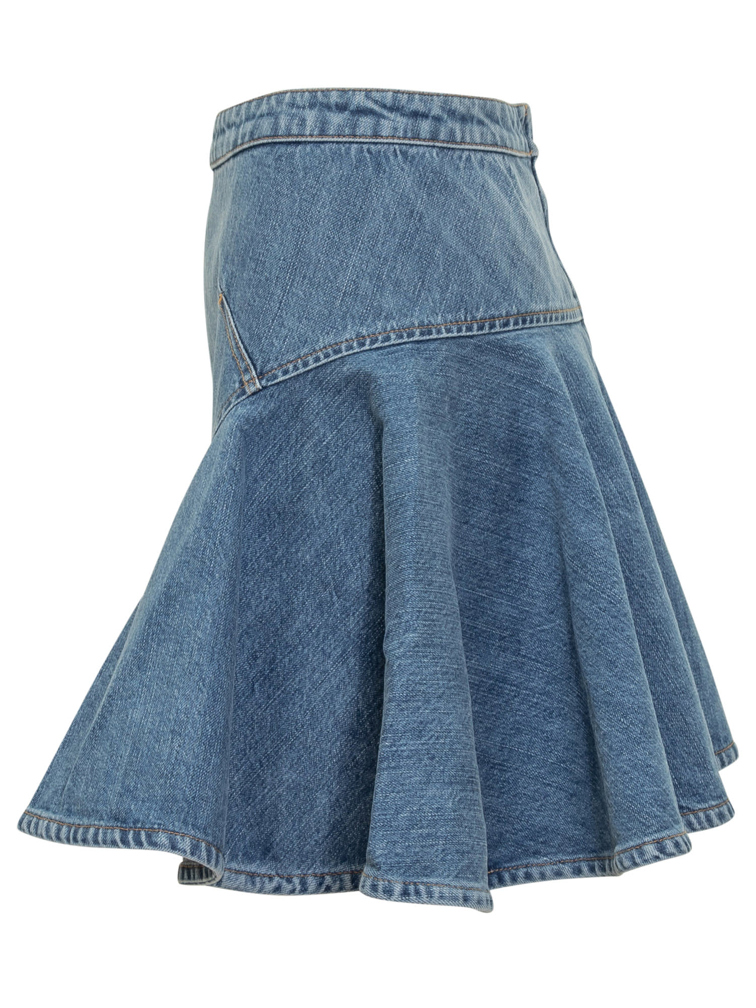 Givenchy Flared High-waisted Skirt Panel Detailing In Black