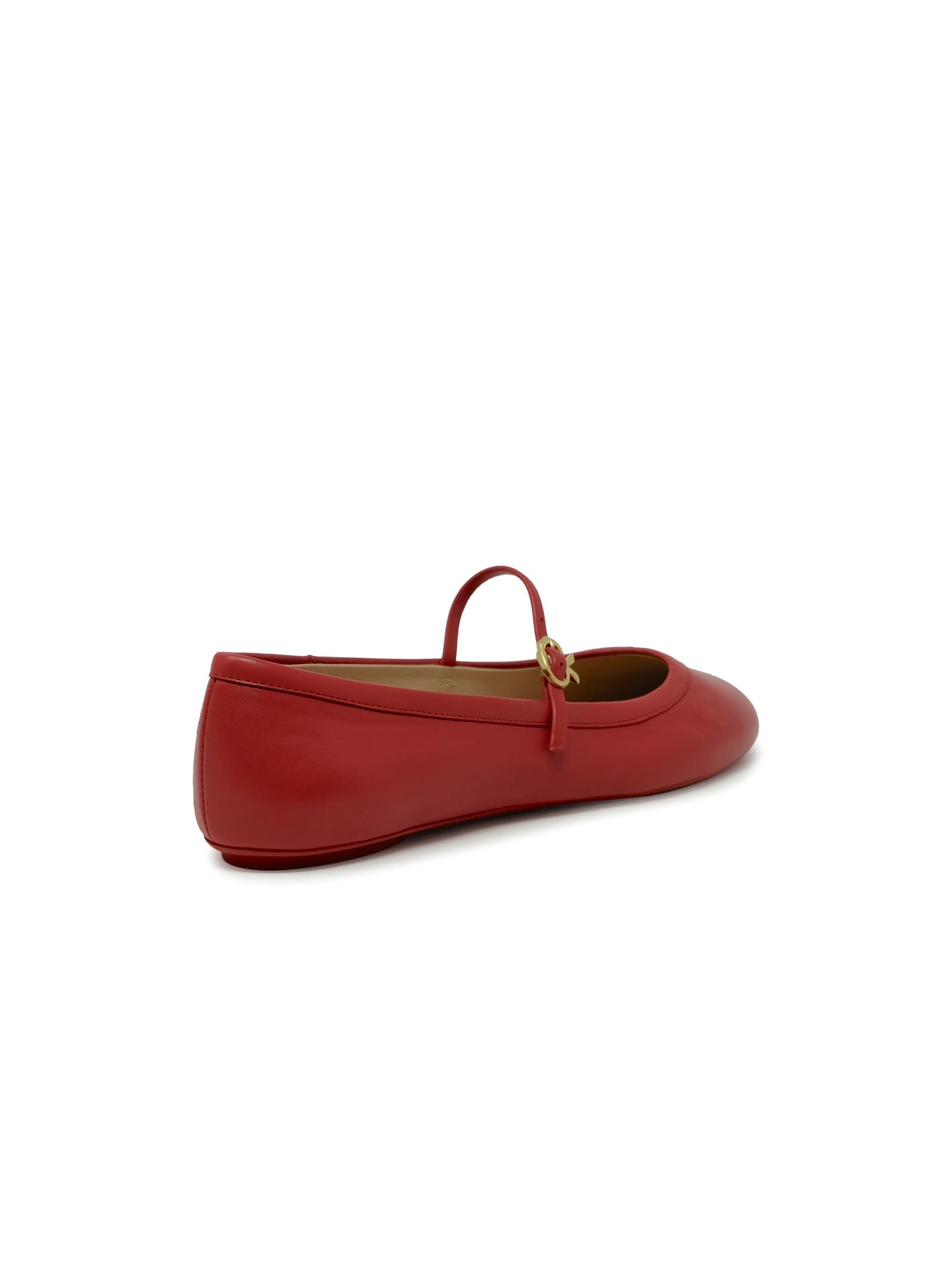 GIANVITO ROSSI GIANVITO ROSSI LEATHER BALLERINA