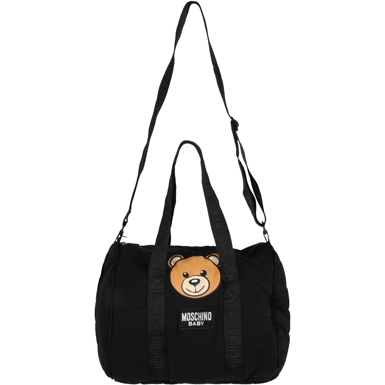 Moschino Black Changing Bag For Baby Kids With Teddy Bear