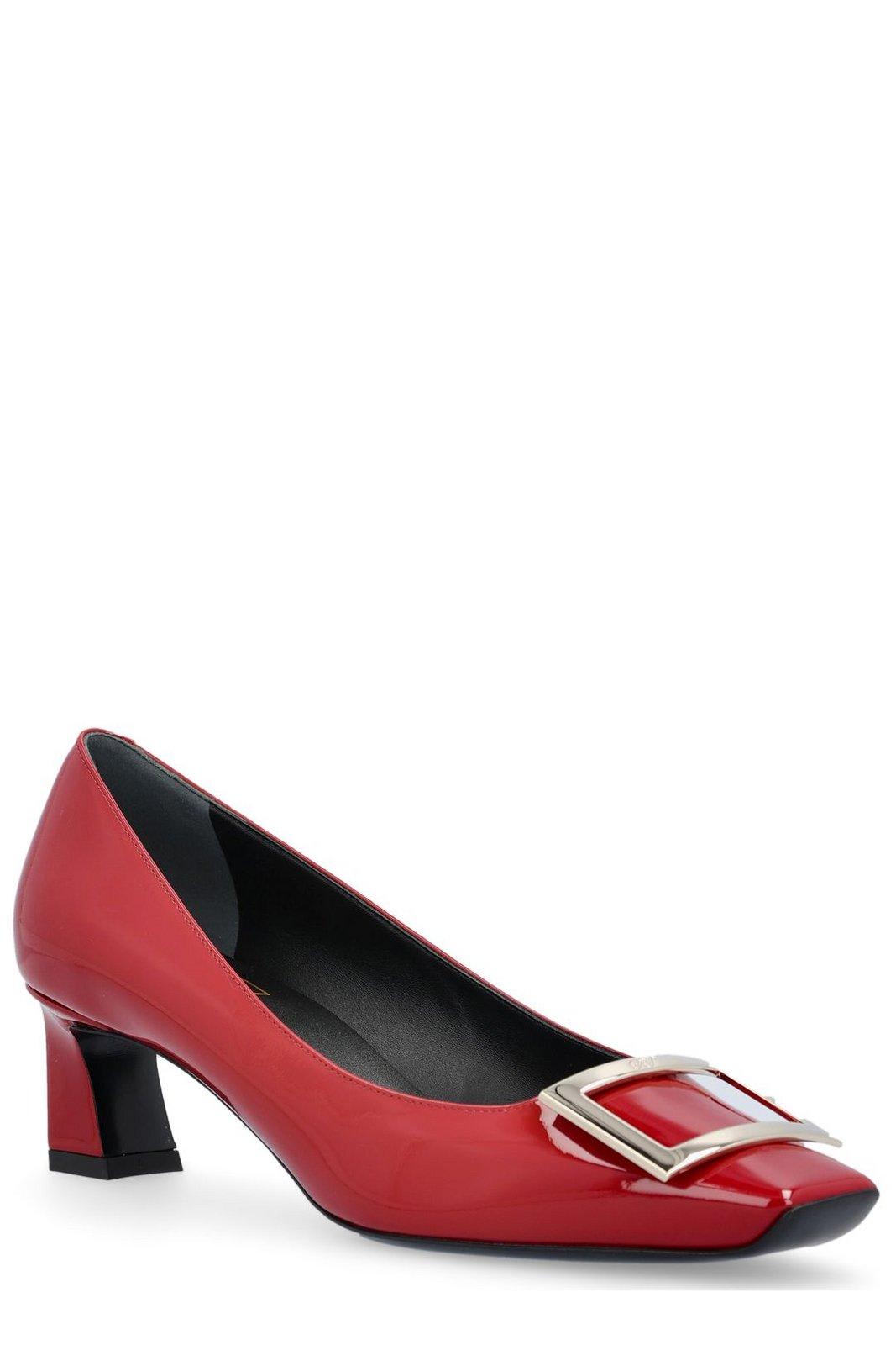 Shop Roger Vivier Trompette Buckle Pumps In Red