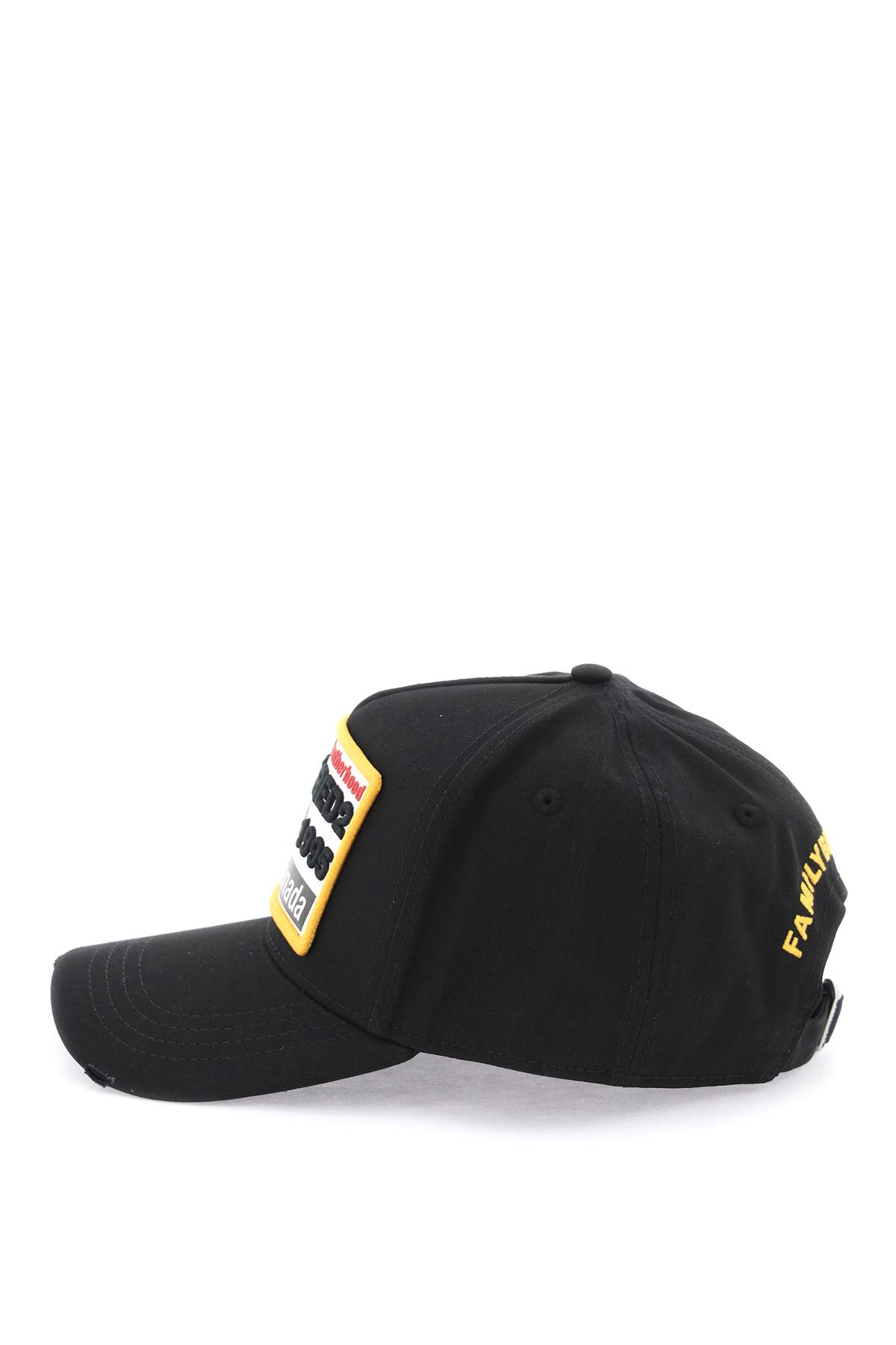 Shop Dsquared2 Baseball Cap With Logoed Patch In Nero