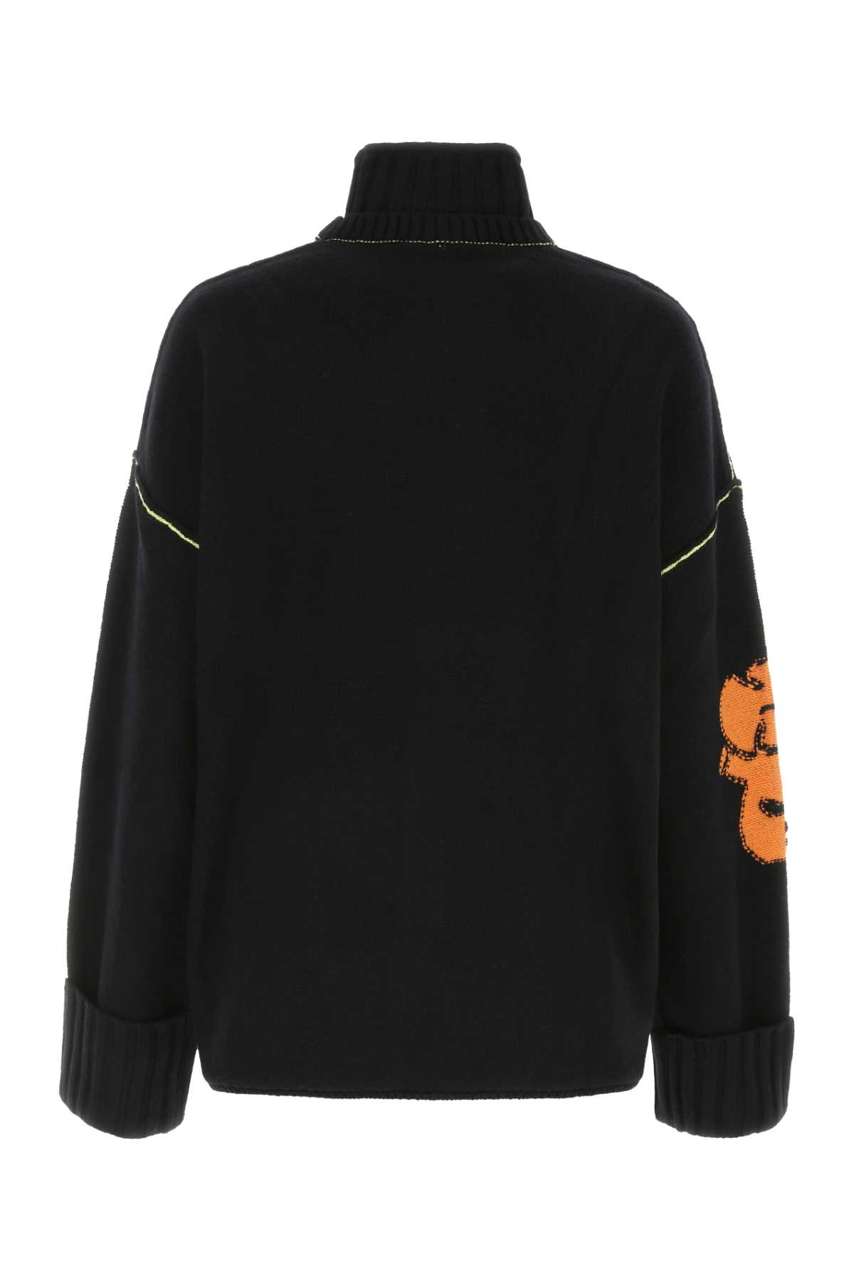 Mcq By Alexander Mcqueen Black Wool Oversize Sweater In 1000