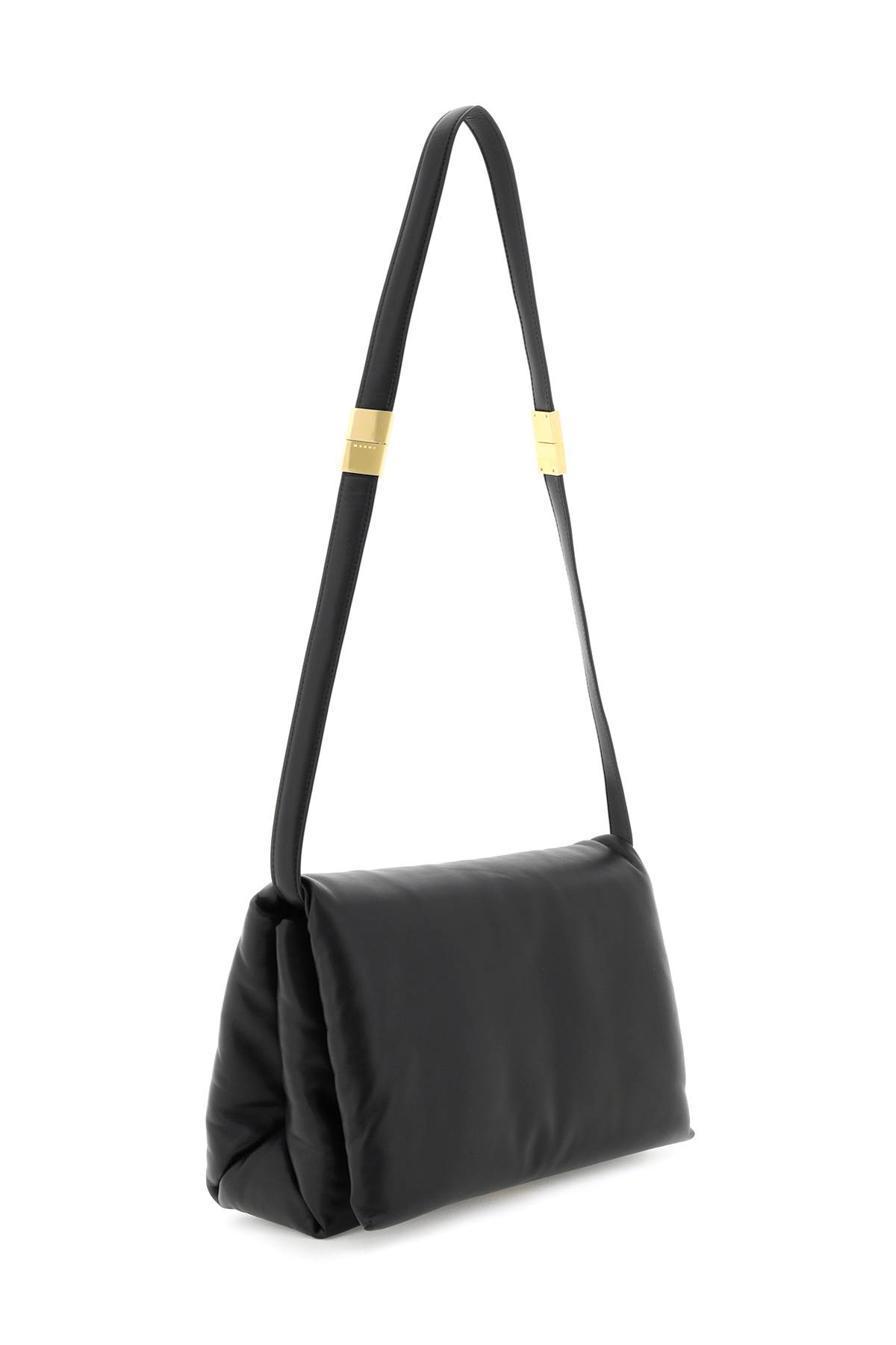 Marni Women Black Leather Prisma Shoulder Bag In Black