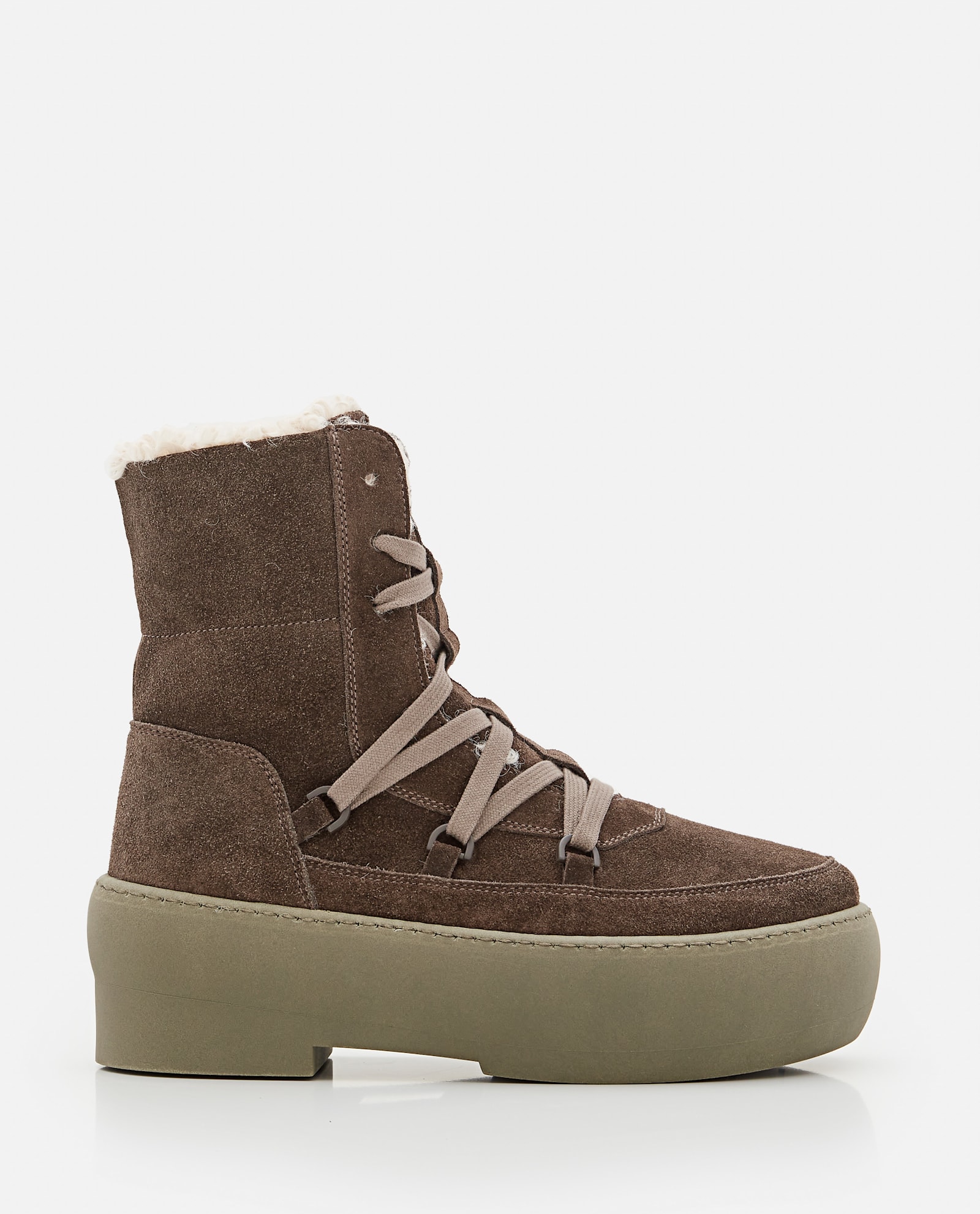 Gia Borghini Green Lace Up Boots In Green