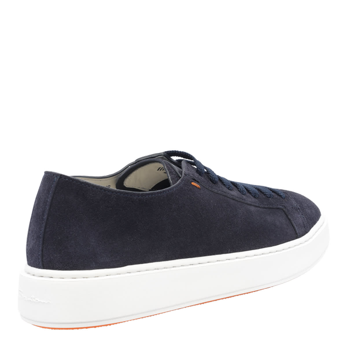 Shop Santoni Leather Sneakers In Blue