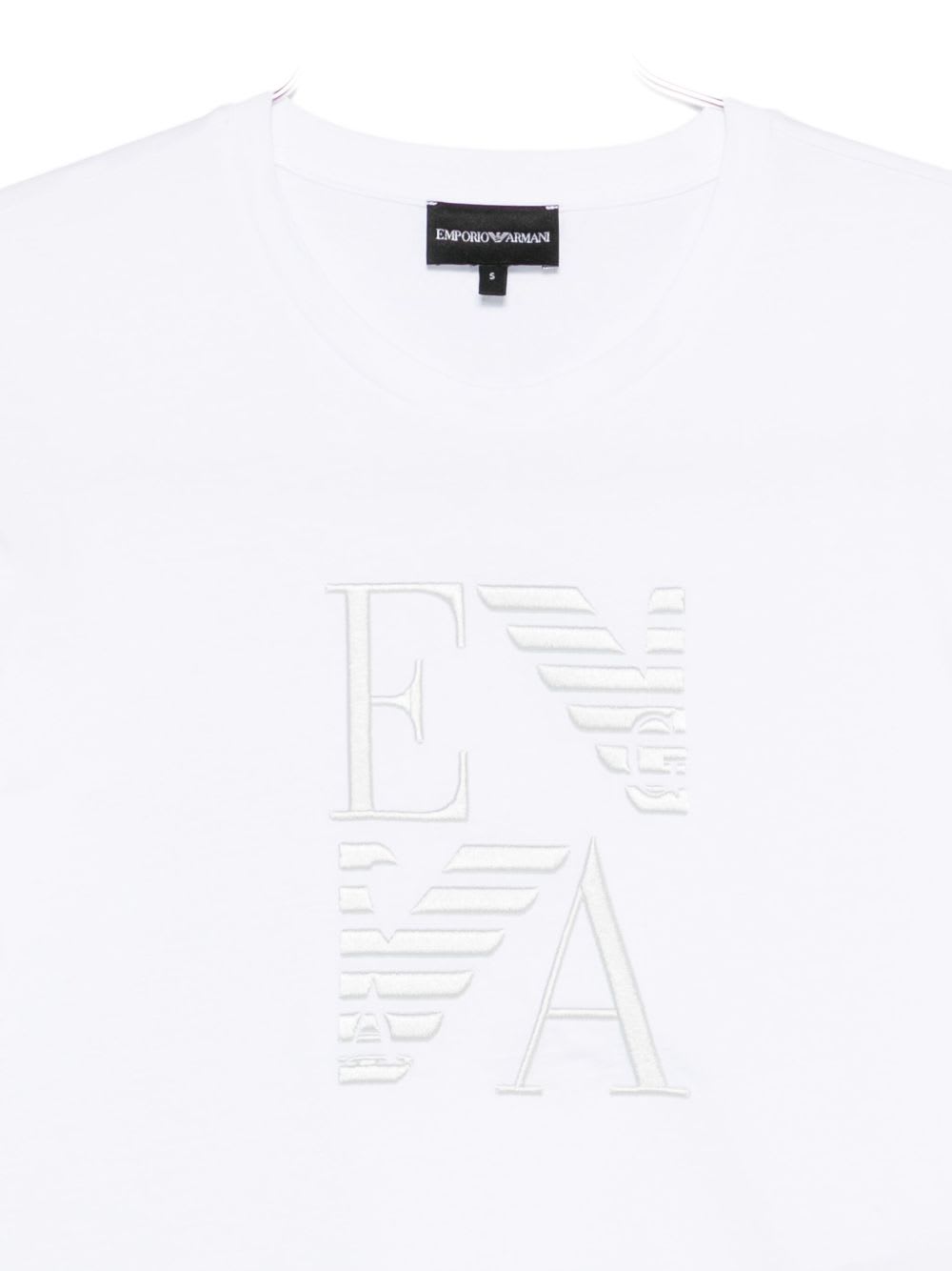 Emporio Armani Logo Cotton T-shirt In White