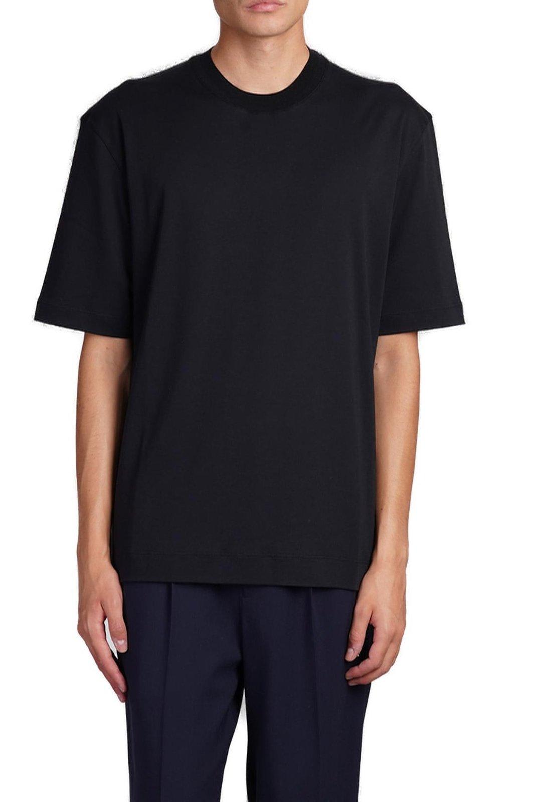 Shop Zegna Crewneck Straight Hem T-shirt