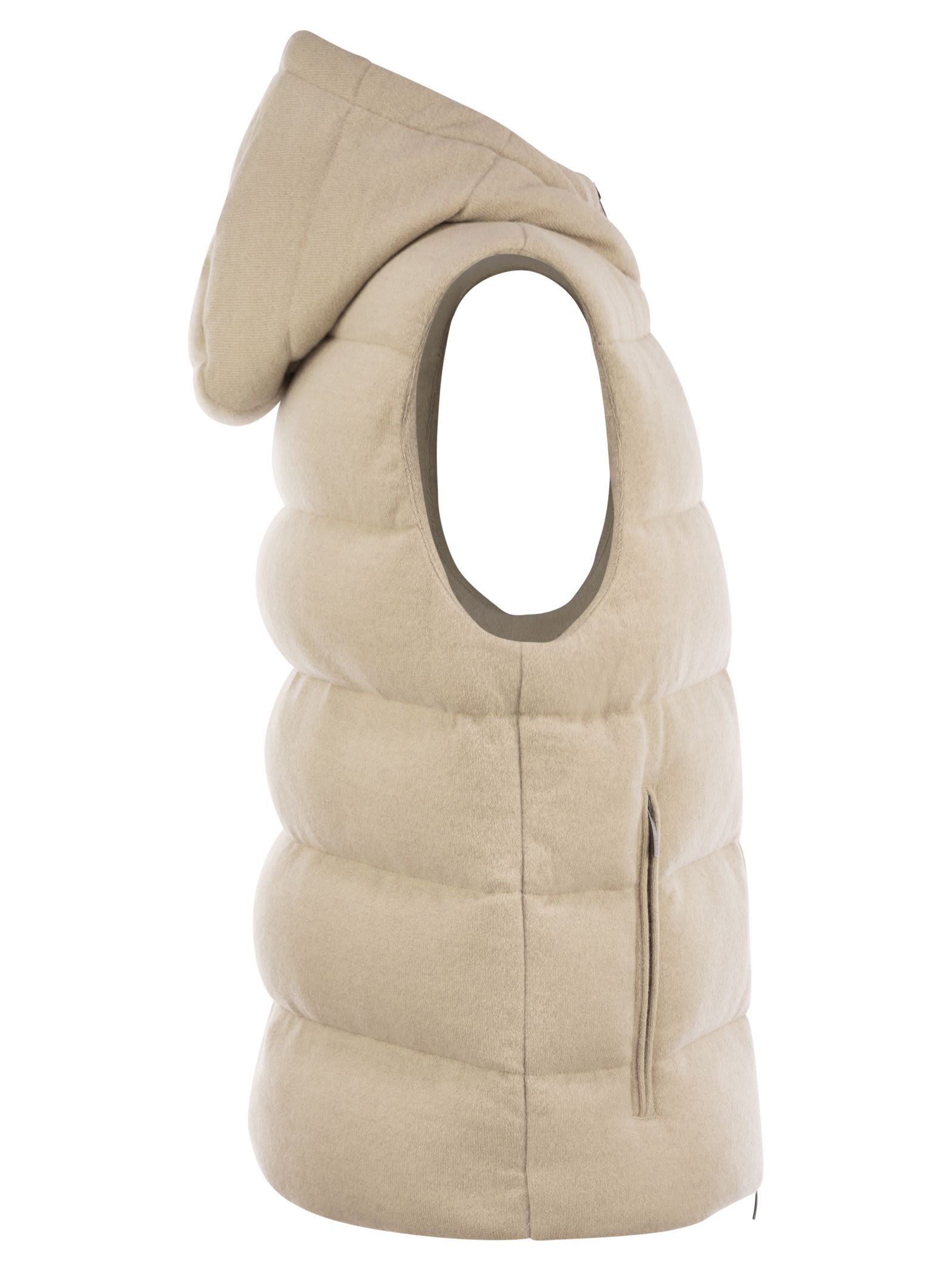 Peserico Men's Goose Down Vest In Light Beige