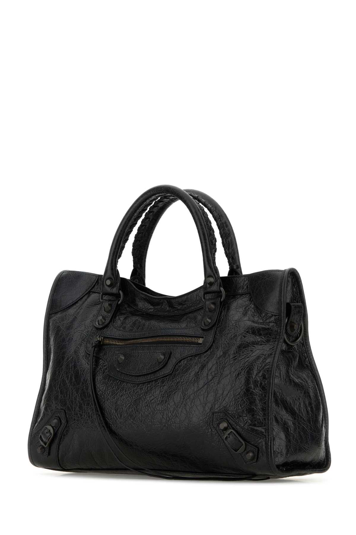 BALENCIAGA BLACK LEATHER MEDIUM LE CITY HANDBAG