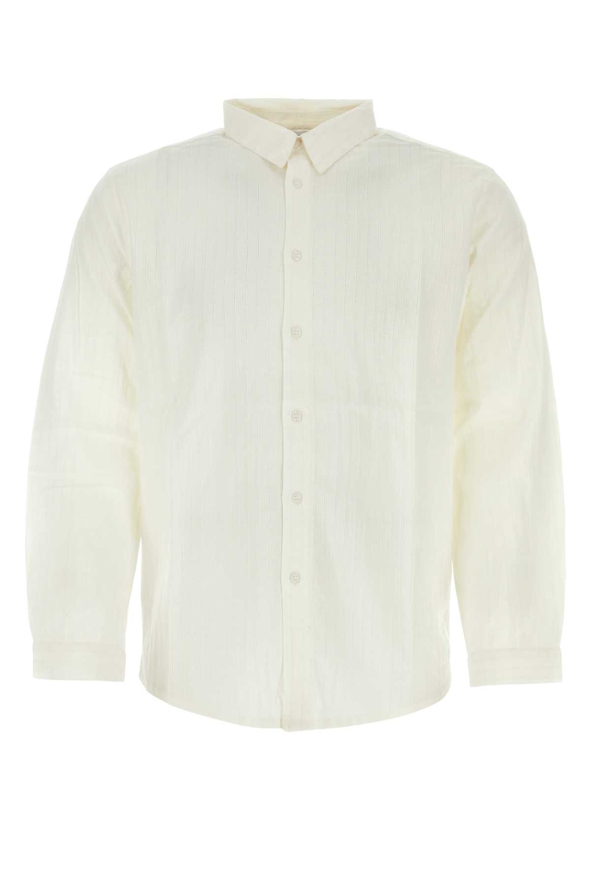 White Cotton Oversize Beau Shirt