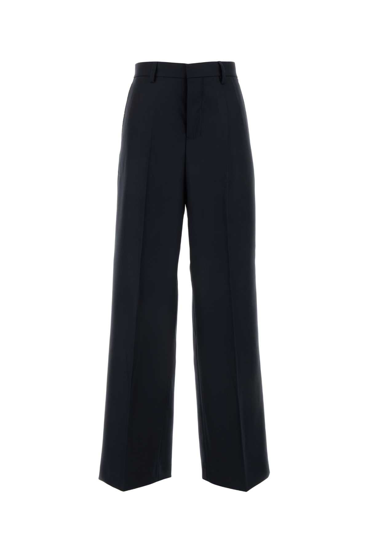 Shop Ami Alexandre Mattiussi Midnight Blue Wool Pant In Navyblue