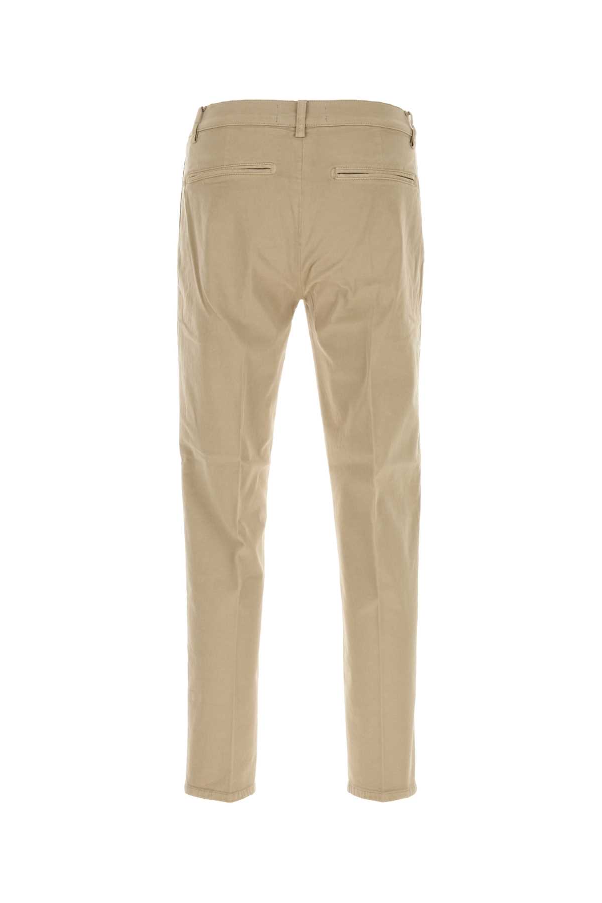 Pt Torino Stretch Cotton Reggae Style Trousers In Neutral