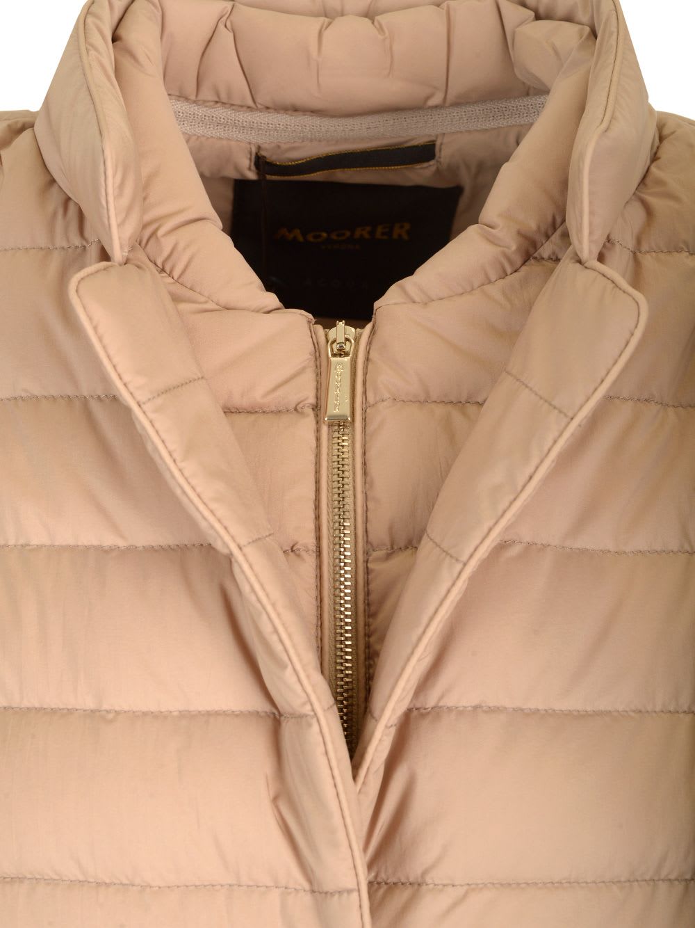 Moorer Short Down Jacket Coats Brown In Brown