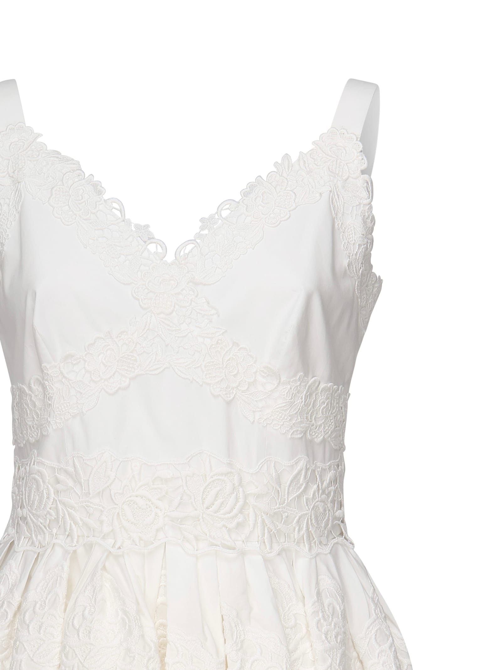 Dolce & Gabbana Floral Embroidered Cutout Midi-dress