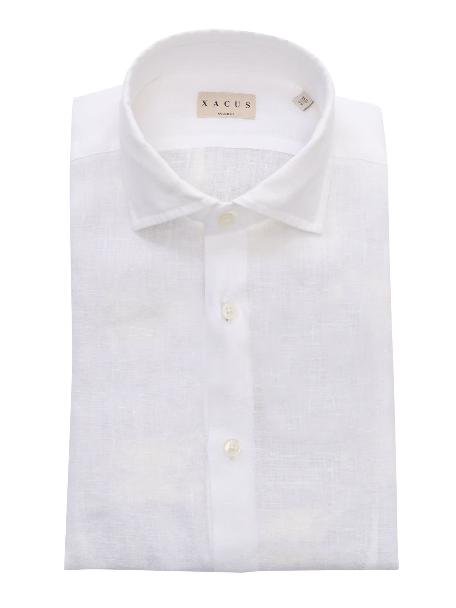Shop Xacus White Linen Shirt