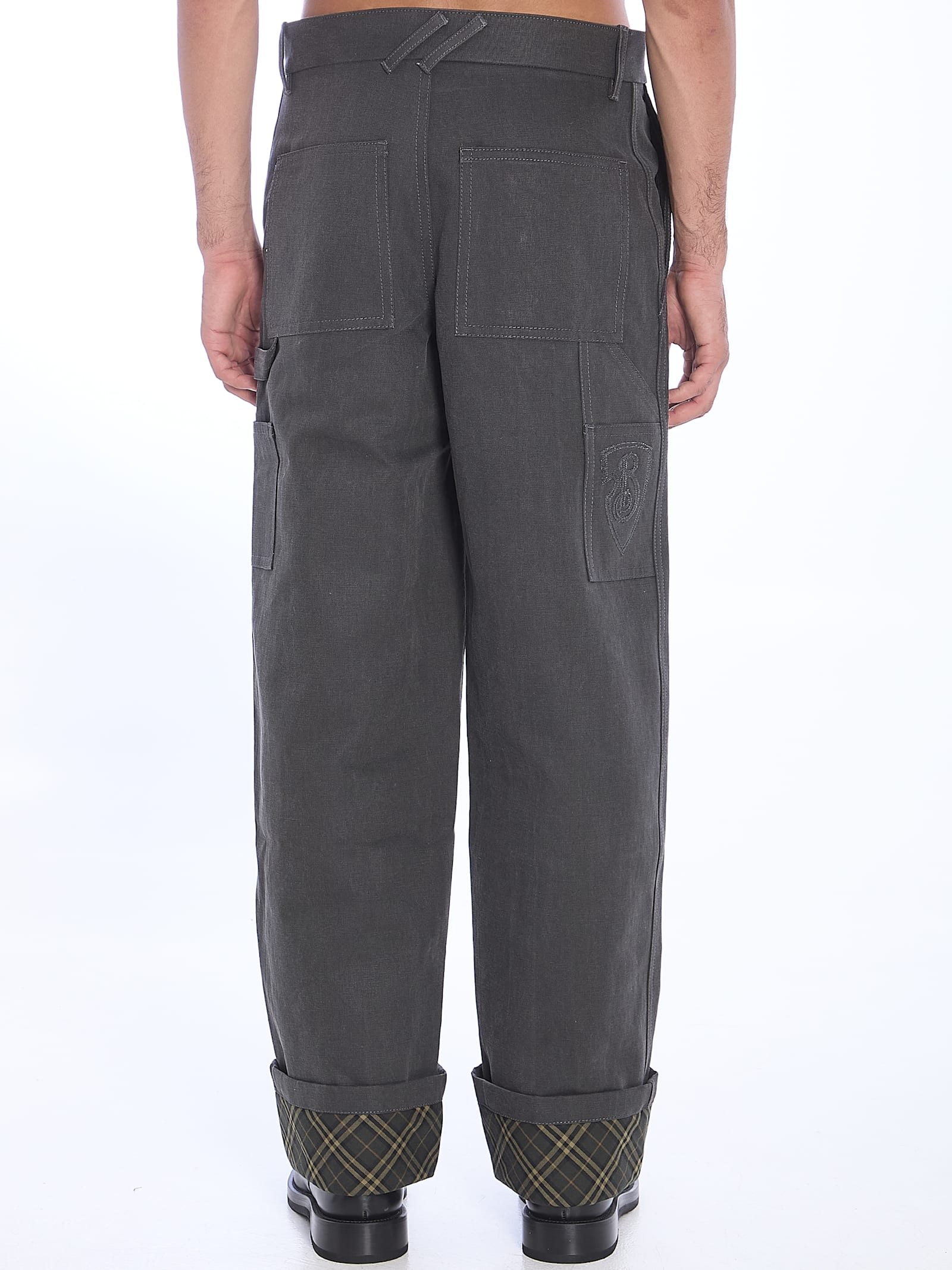 Shop Burberry Carpenter Trousers In Black