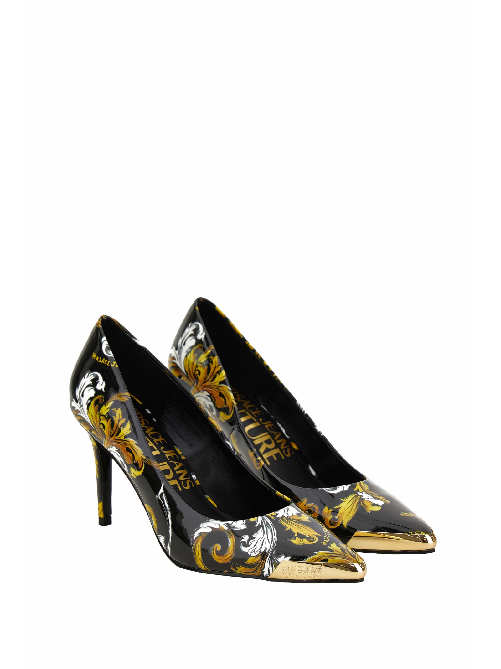 Shop Versace Jeans Couture Décolleté In Black