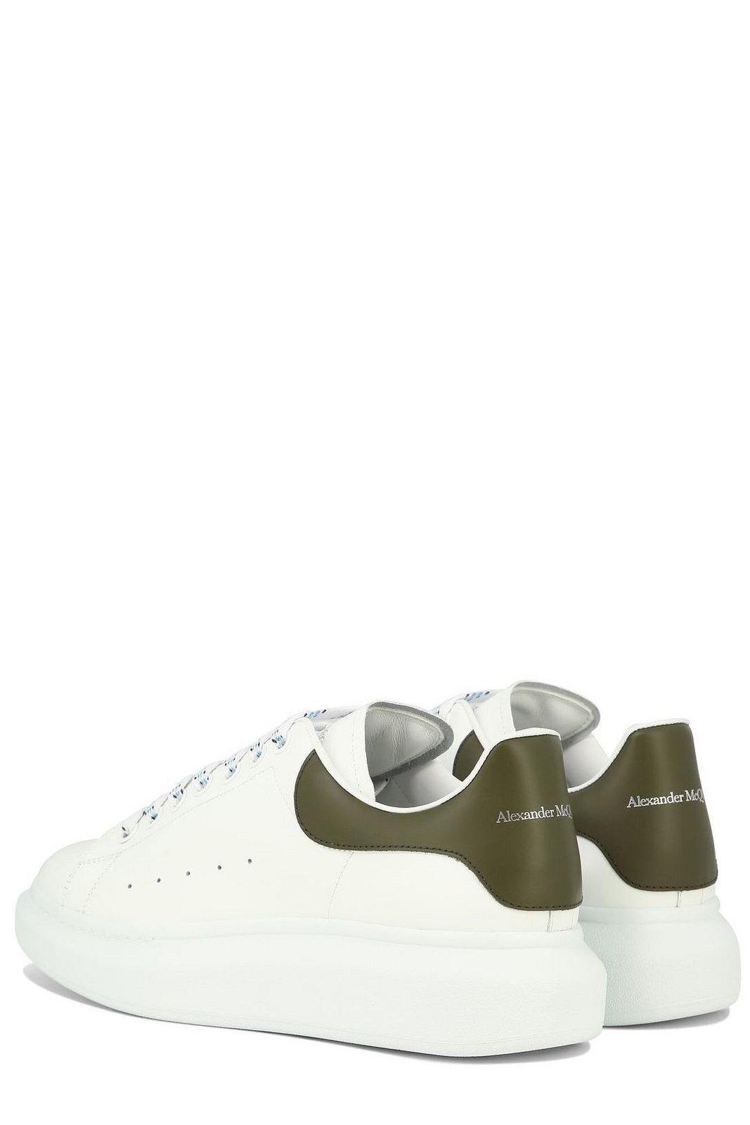 Shop Alexander Mcqueen Lace-up Low Top Sneakers In White