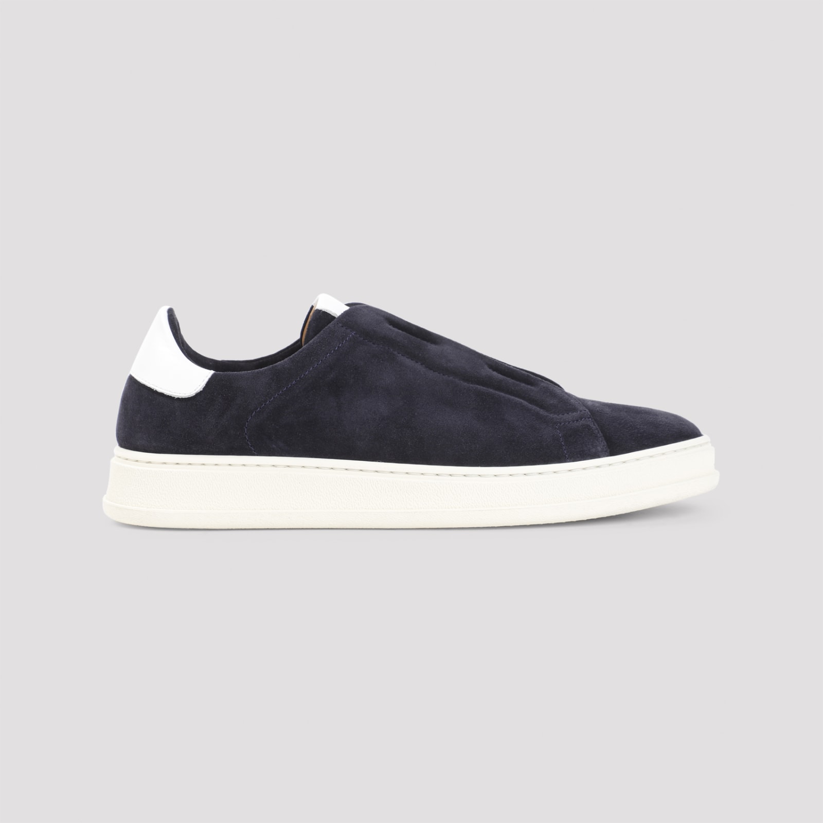 Shop Kiton Sneakers In Blu Bianco Latte