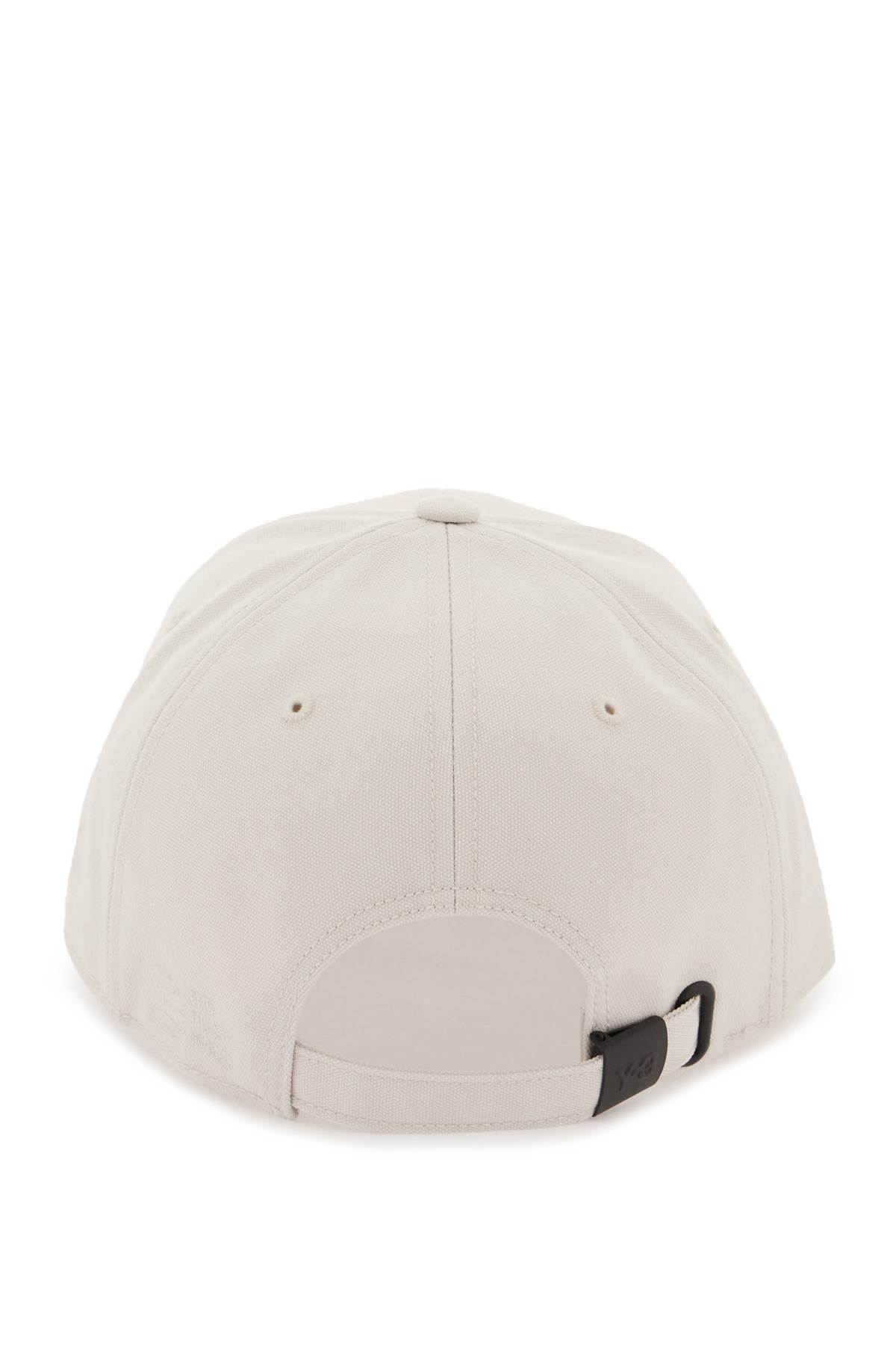 Shop Y-3 Baseball Cap With Embroidered Logo In Talc (grey)