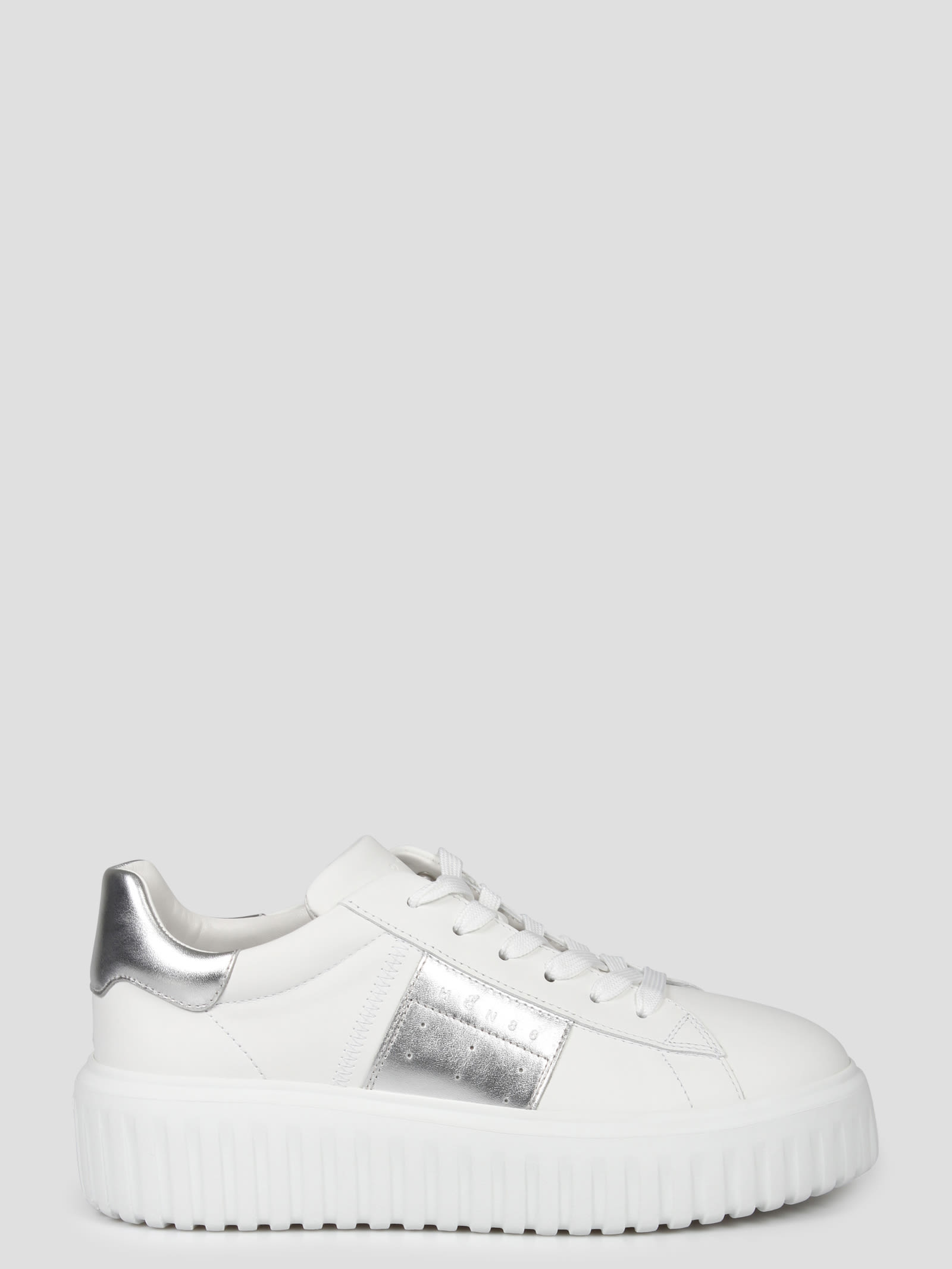 Shop Hogan H-stripes Sneakers In White