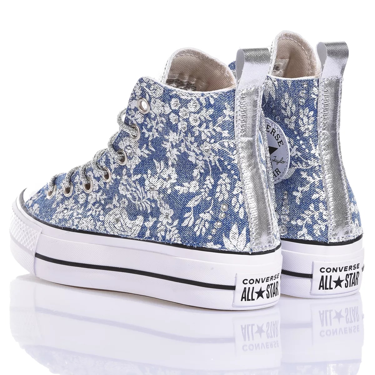 Shop Mimanera Converse Platform Flower Jeans