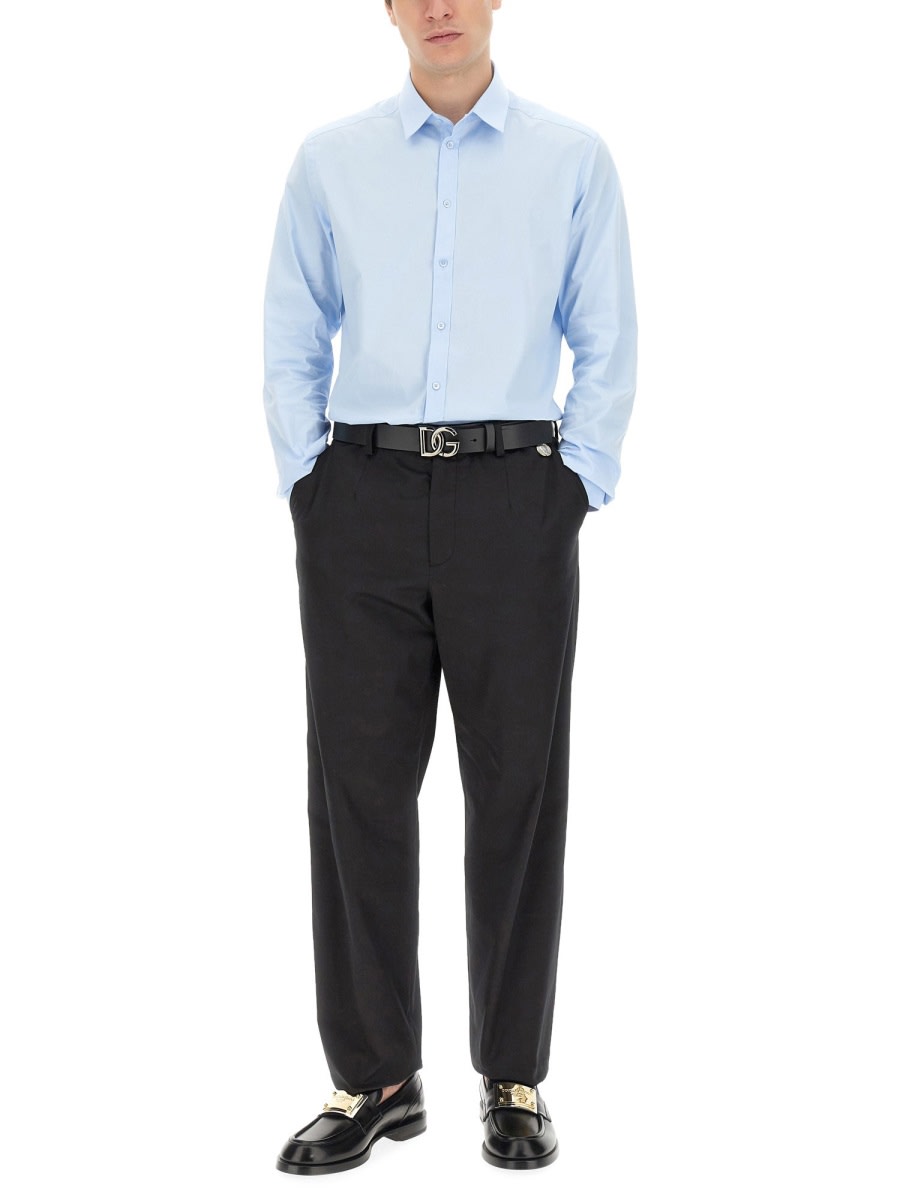 Shop Dolce & Gabbana Gold Fit Shirt In Azzurro