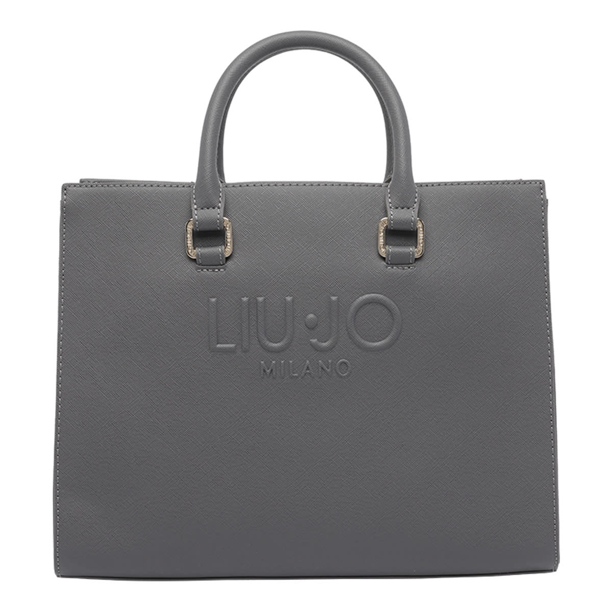 Liu •jo Logo-embossed Tote Bag In Gray