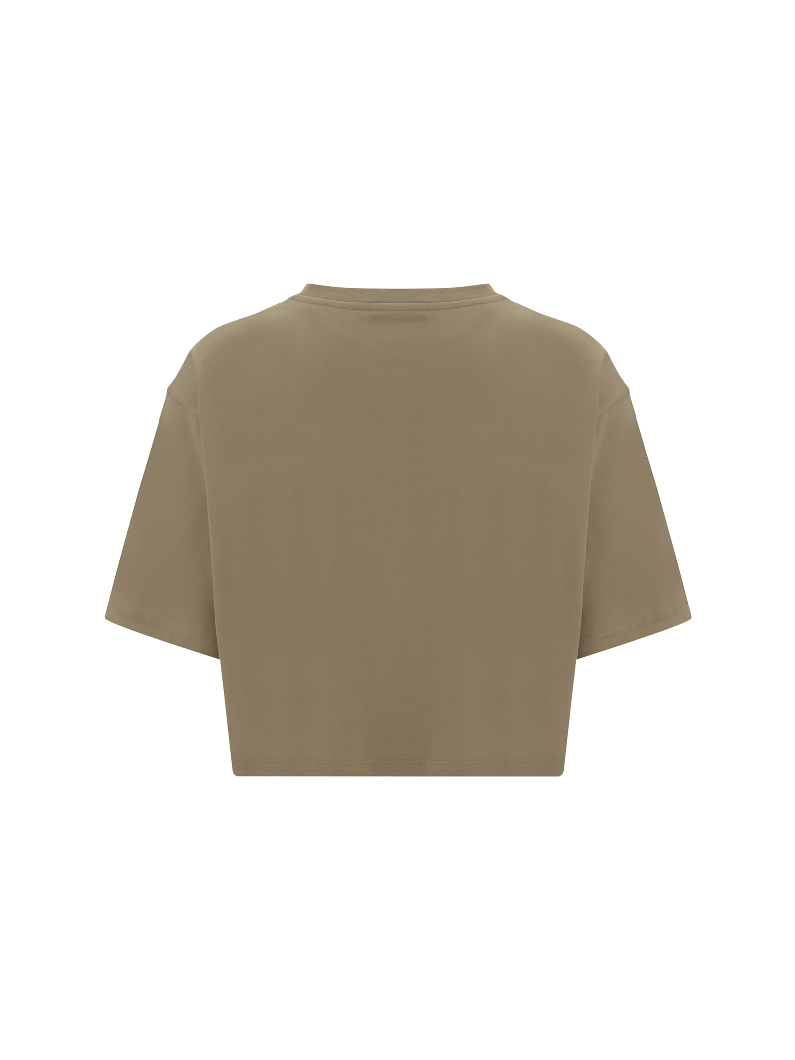 Shop Balmain T-shirt In Beige/blanc