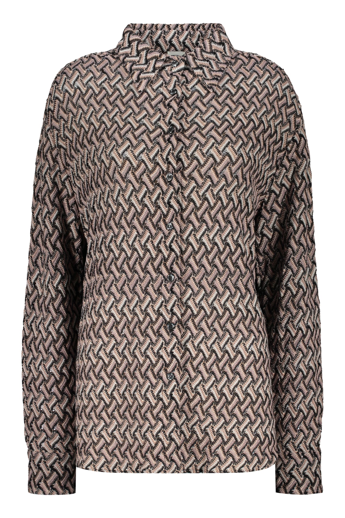 Missoni Patterned Shirt In Brown