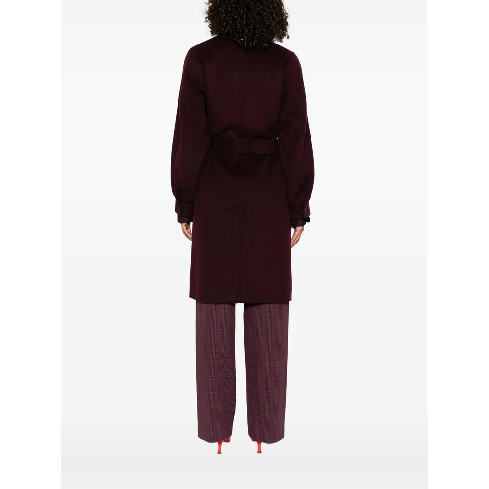 Twinset Coat In Burgundy