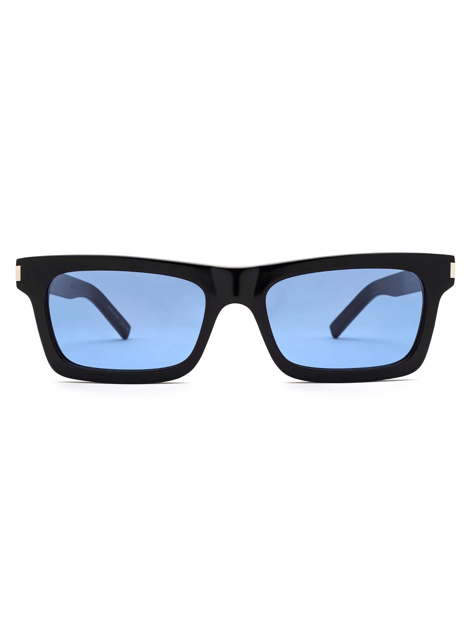 Shop Saint Laurent Sl 461 Betty Sunglasses In Black-black-blue