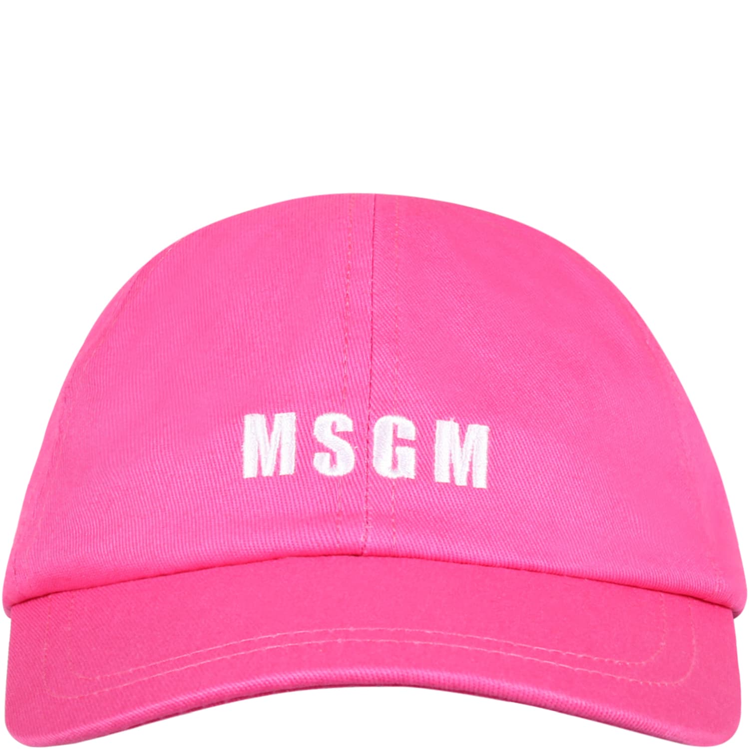 MSGM Fuchsia Hat For Girl With Logo