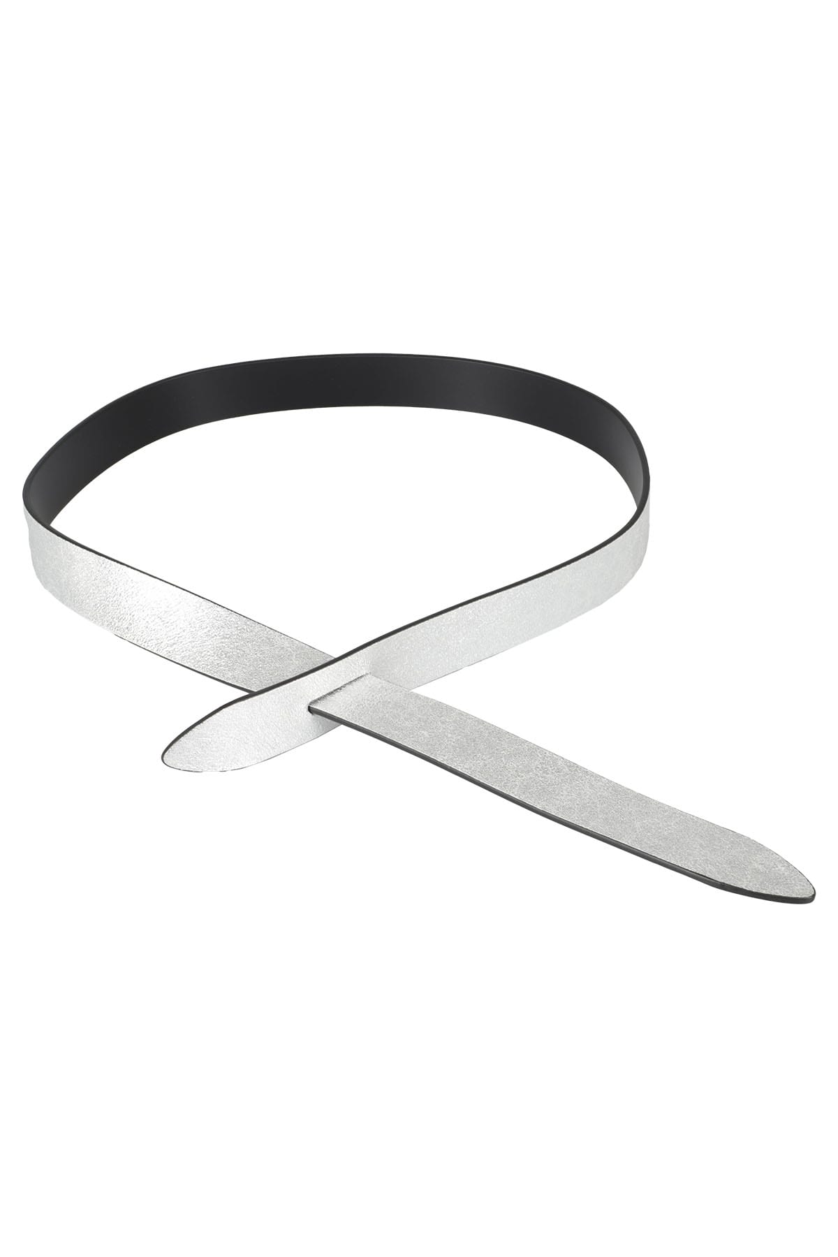 Isabel Marant Lecce Leather Wrap Belt In Sibk Silver Blk