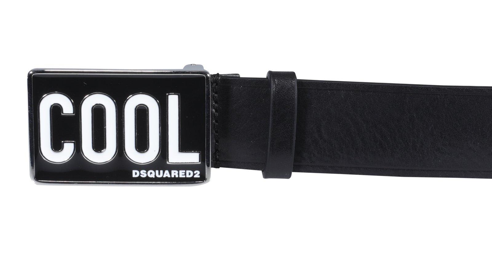 Shop Dsquared2 Cool Logo Buckle Belt In Nero