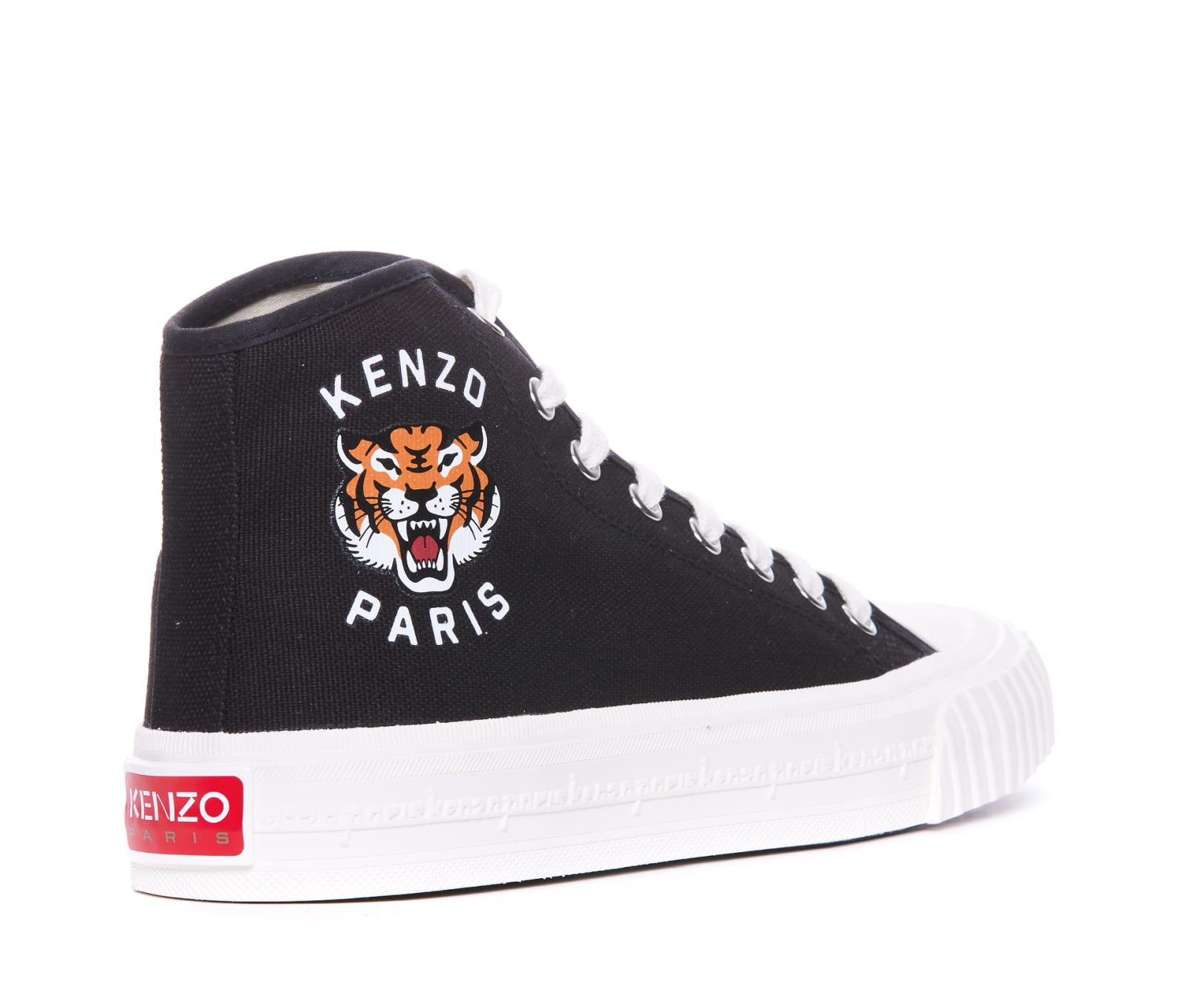 Shop Kenzo Foxy High Sneakers  In Black