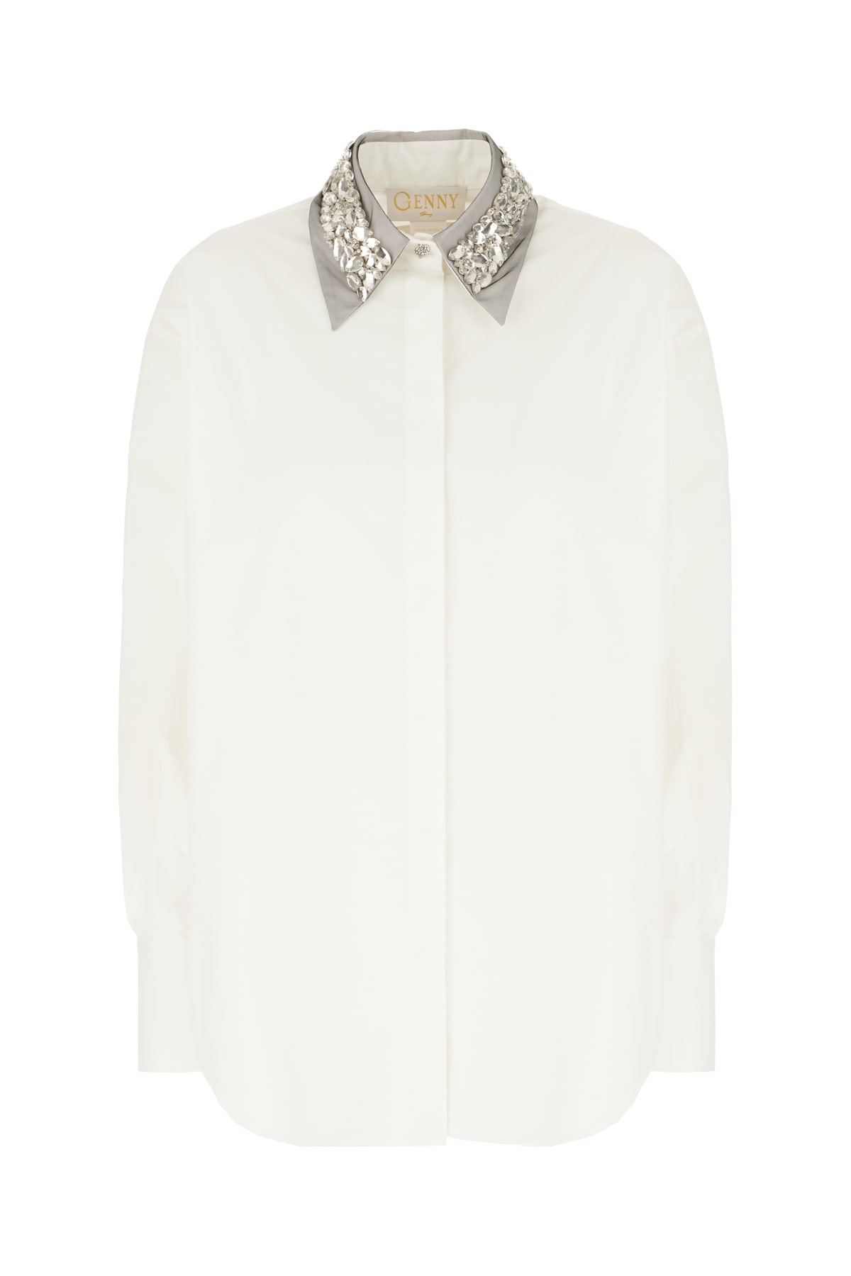 Genny White Poplin Shirt In White