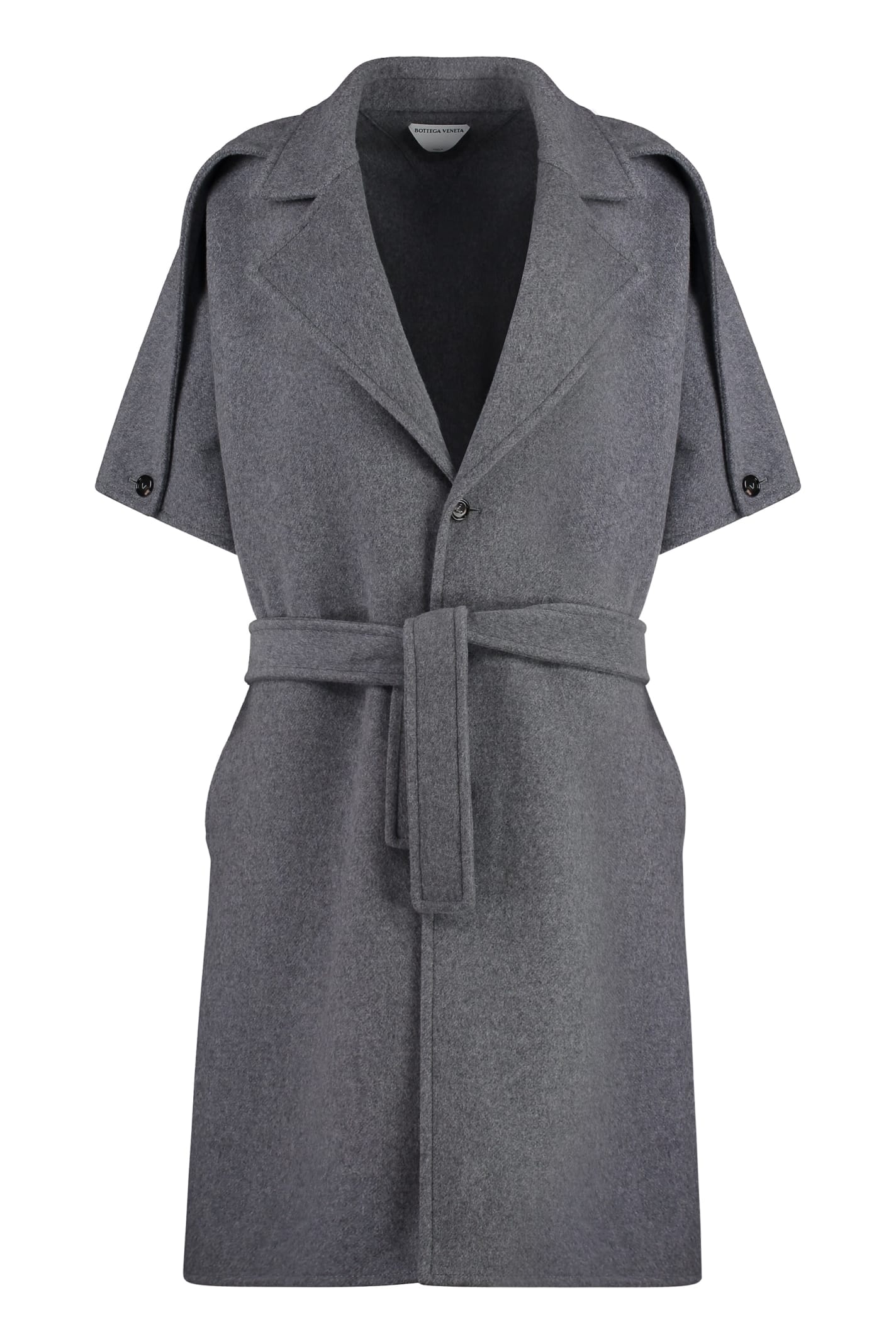 Shop Bottega Veneta Wool And Cashmere Coat In Grey