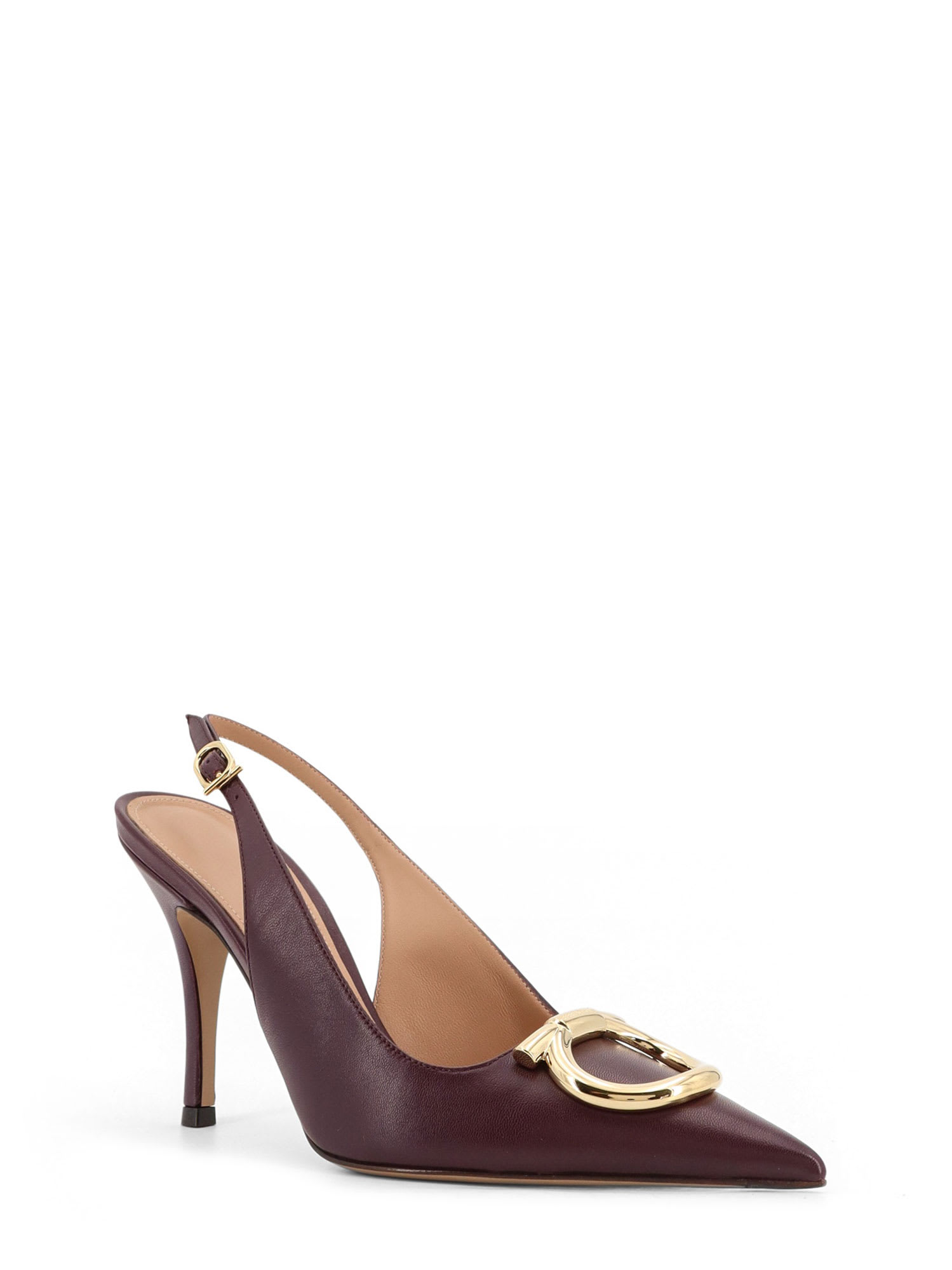 Ferragamo Sara Pointed Toe Slingback Pump In Animal Print
