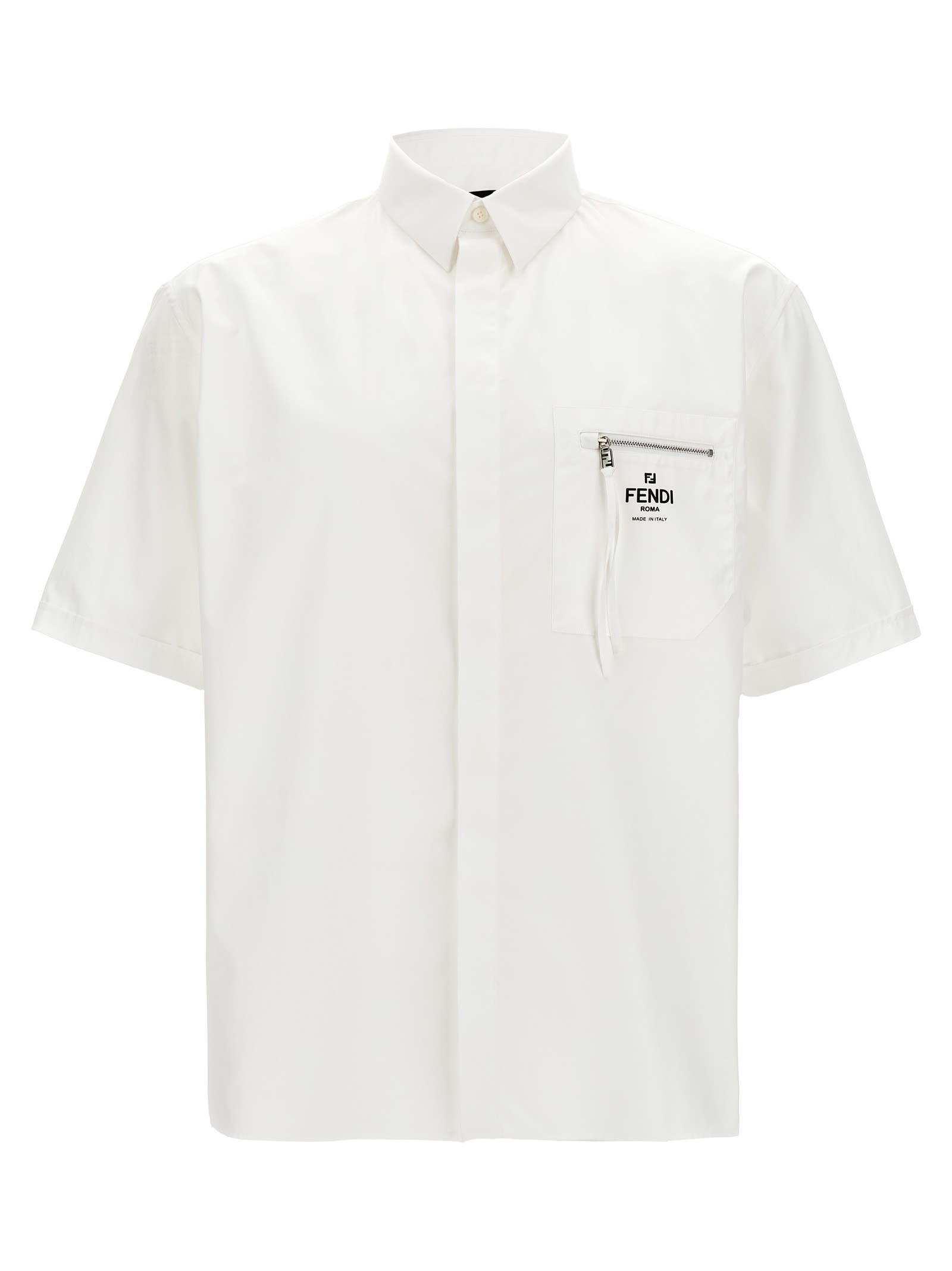 Shop Fendi Roma Shirt In White