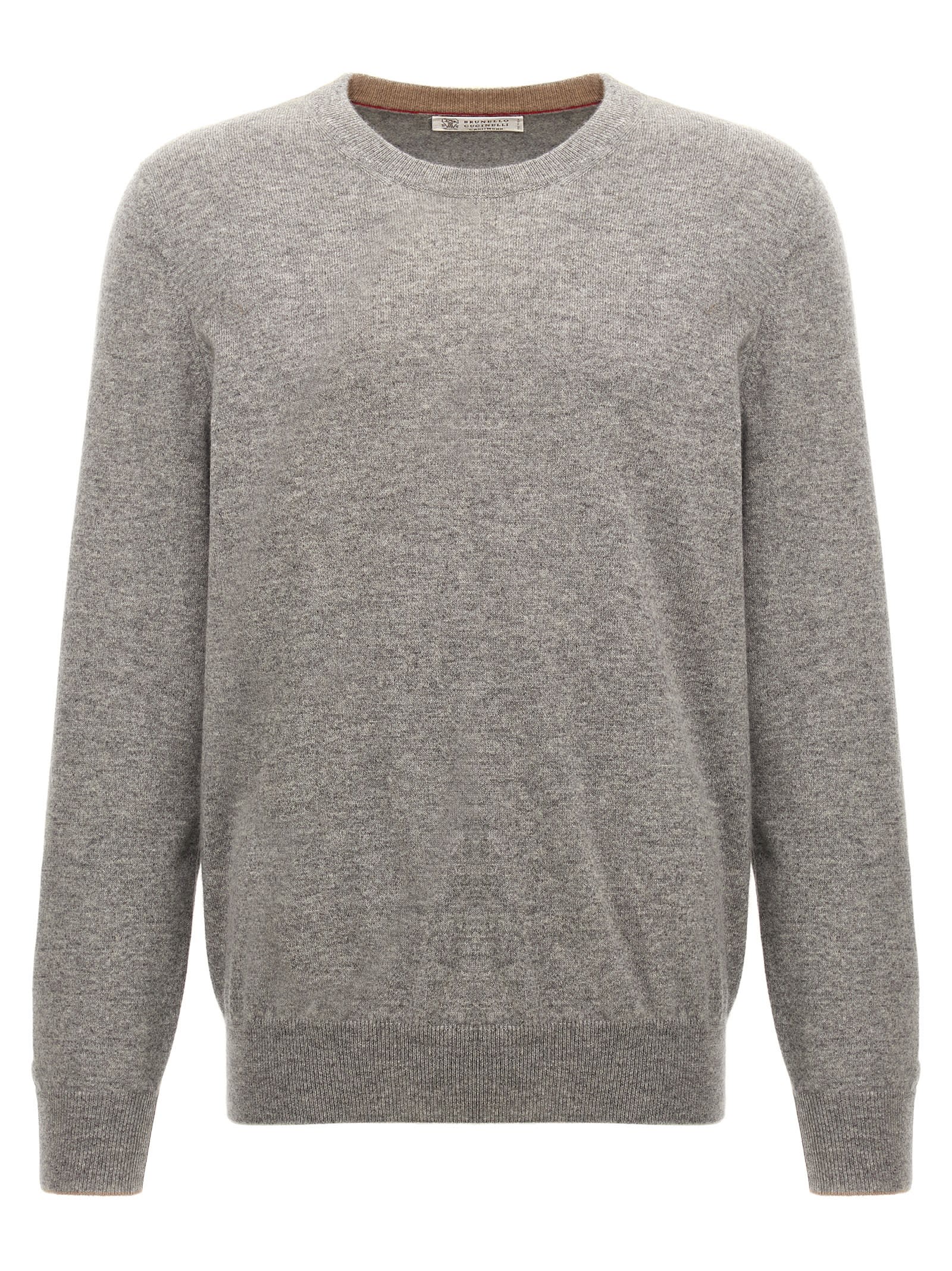 Shop Brunello Cucinelli Cashmere Sweater In Gray